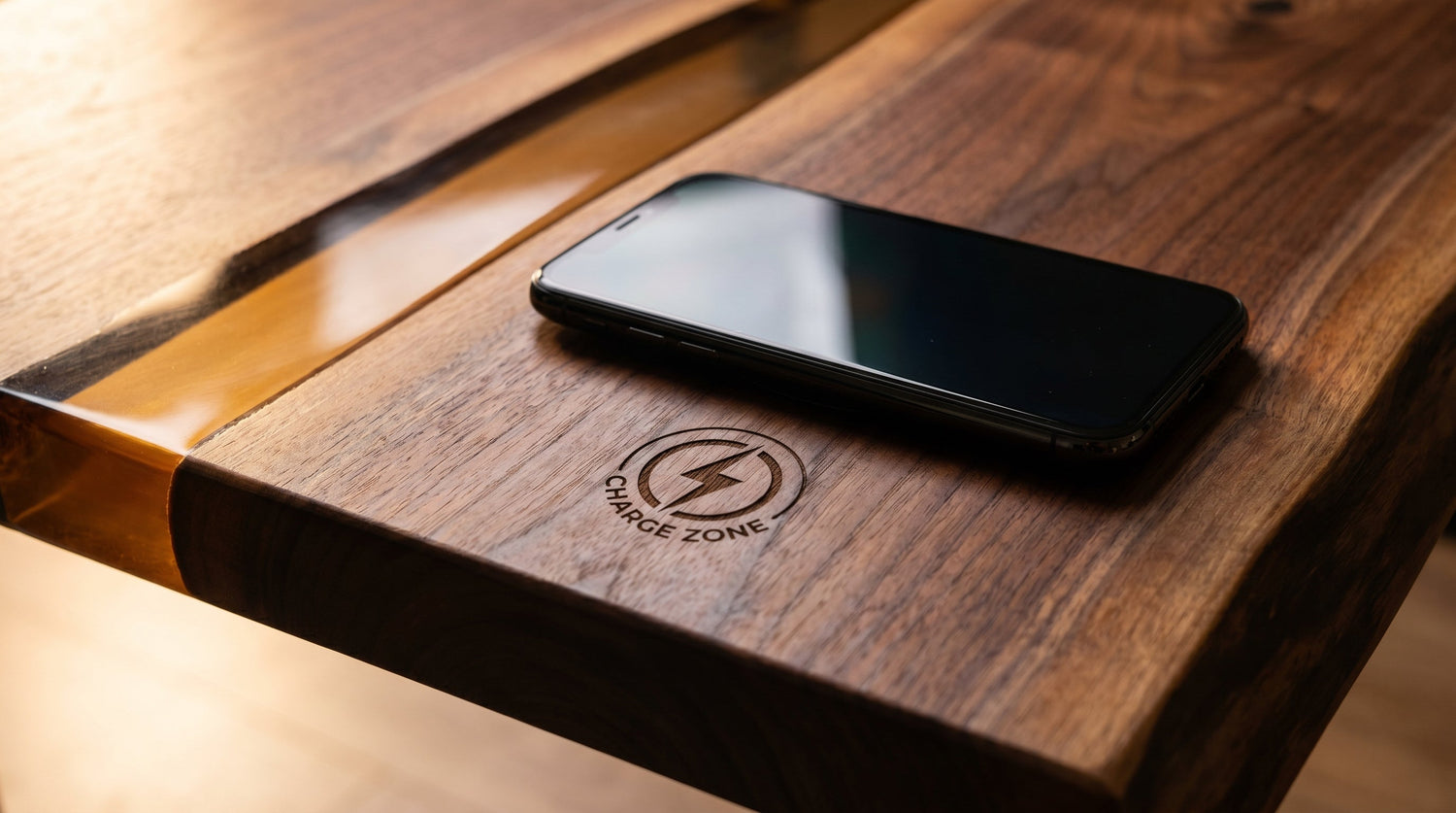 Cord-Free Handcrafted Luxury: How We Embed Invisible Qi Wireless Chargers into Solid Epoxy Tables