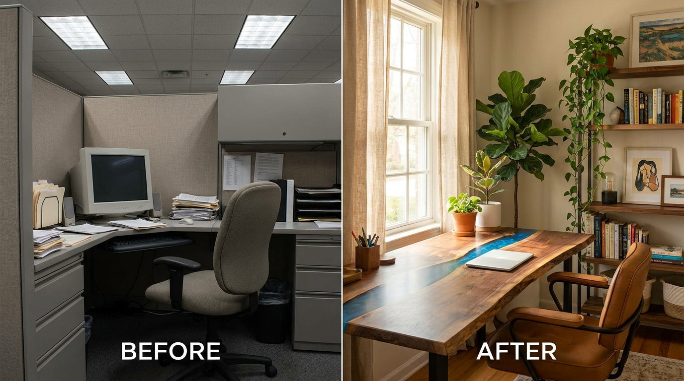 From Corporate Cubicle to Home Office: How Epoxy Tables Became a Symbol of Better Living