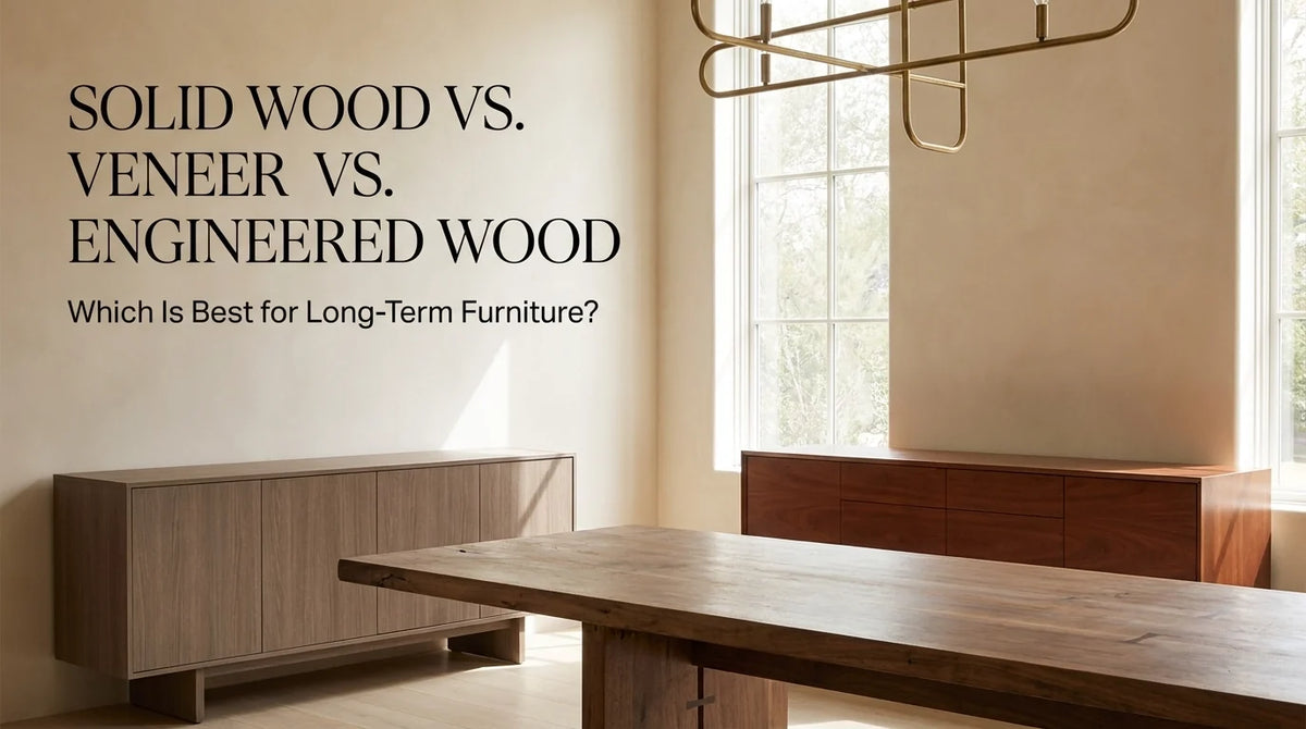 Solid Wood vs. Veneer vs. Engineered Wood: Which Is Best for Long-Term Furniture?