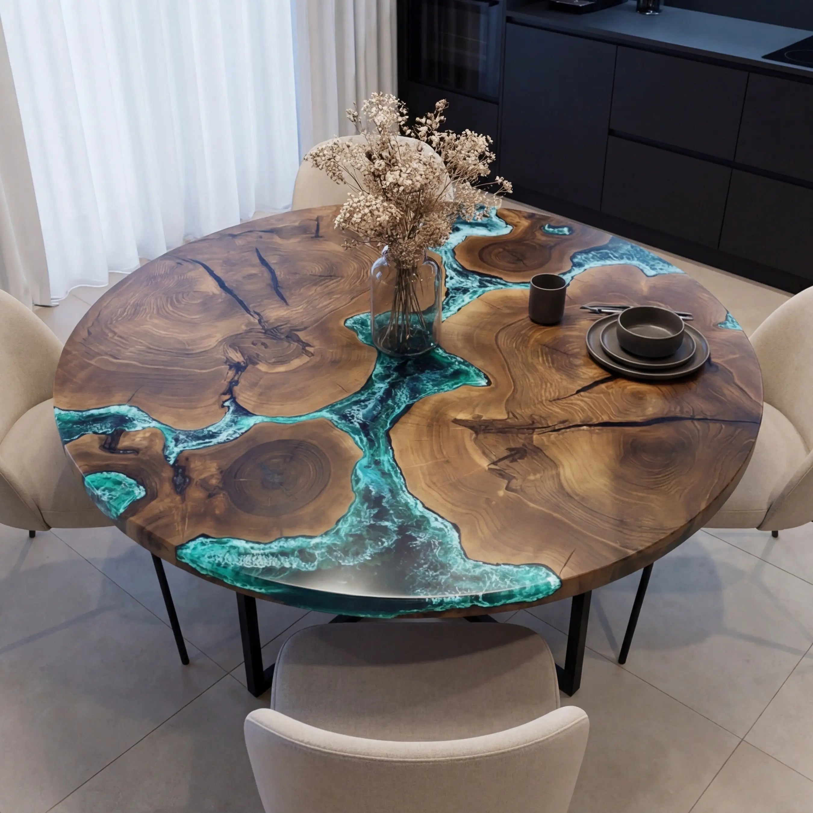 Custom-Black-Walnut-Epoxy-Resin-River-Round-Coffee-Table-Blue-Waves-ORT-76-22