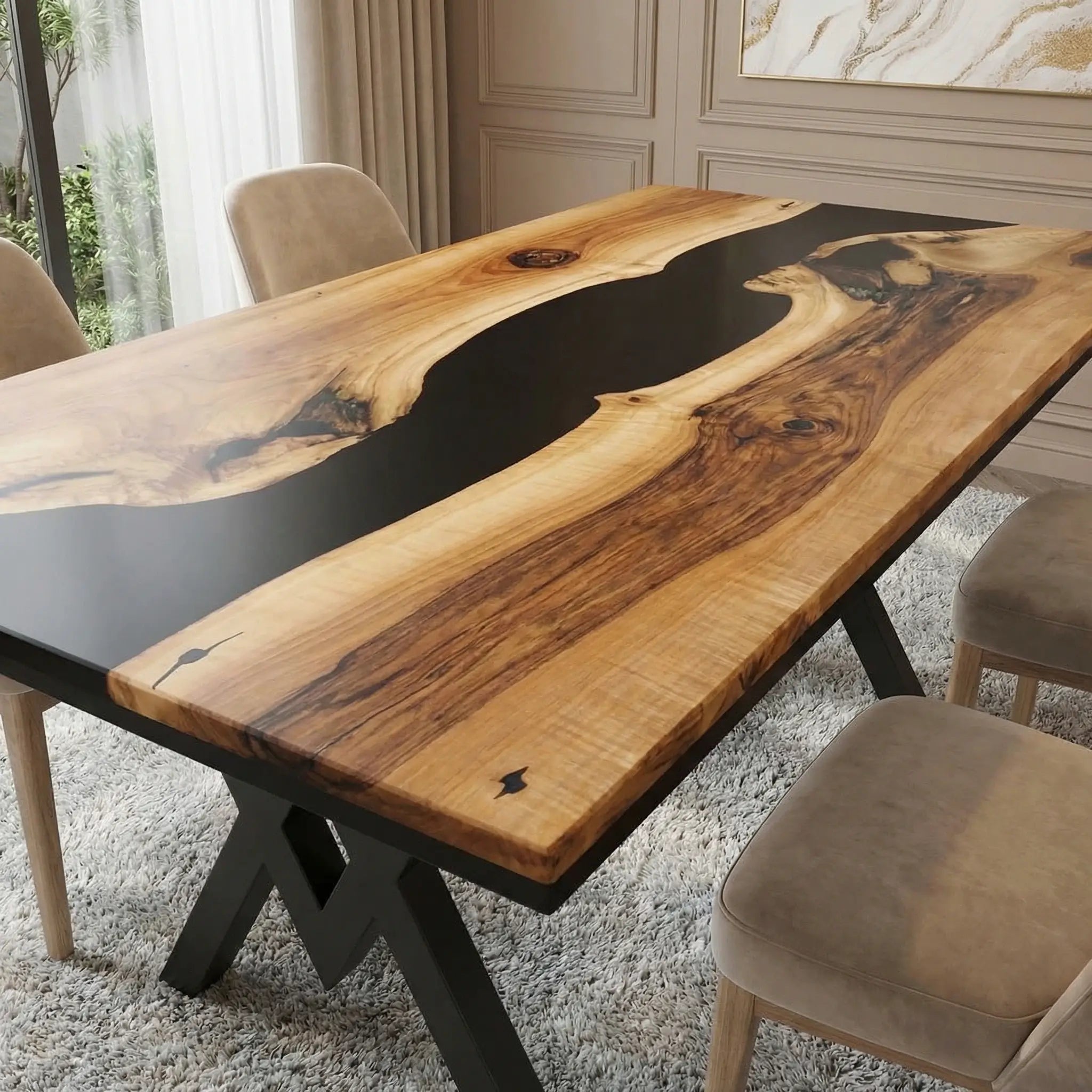 Custom-Black-Walnut-Epoxy-Resin-River-Table-Black-Resin-ZKT-47-19