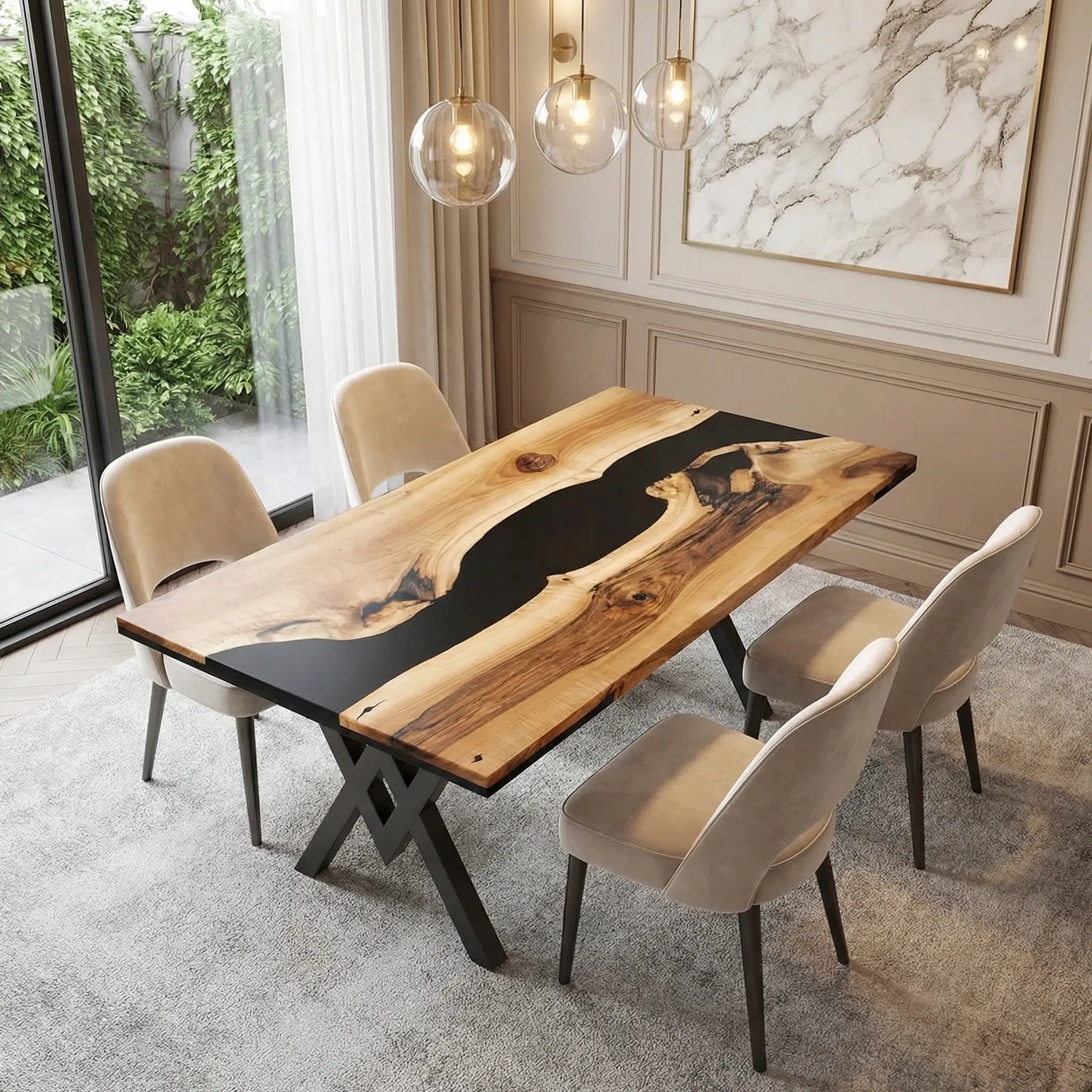 Custom-Black-Walnut-Epoxy-Resin-River-Table-Black-Resin-ZKT-47-20