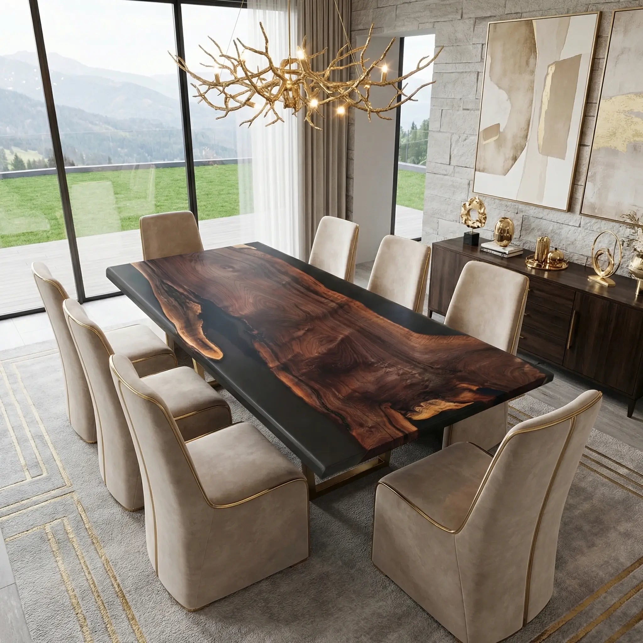 Custom-Black-Walnut-Epoxy-Resin-River-Table-Black-Resin-ZRT-92-20