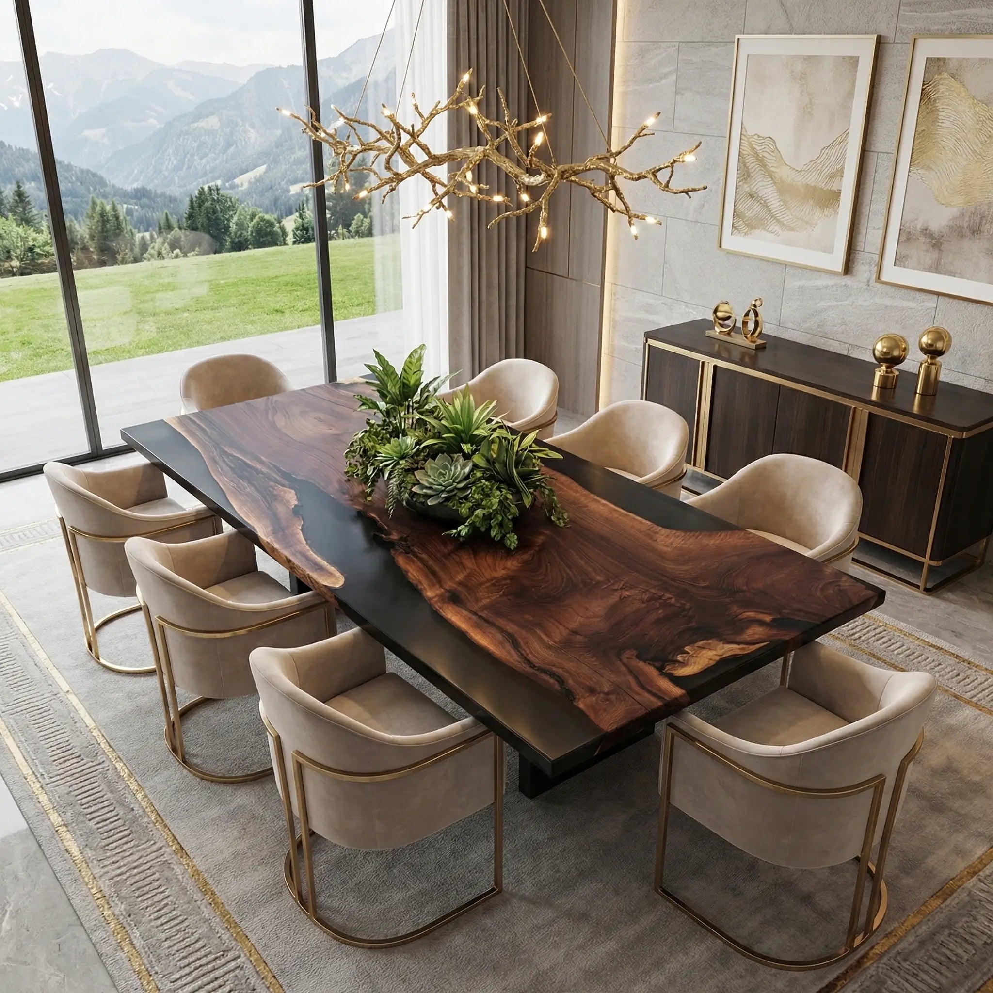 Custom-Black-Walnut-Epoxy-Resin-River-Table-Black-Resin-ZRT-92-22
