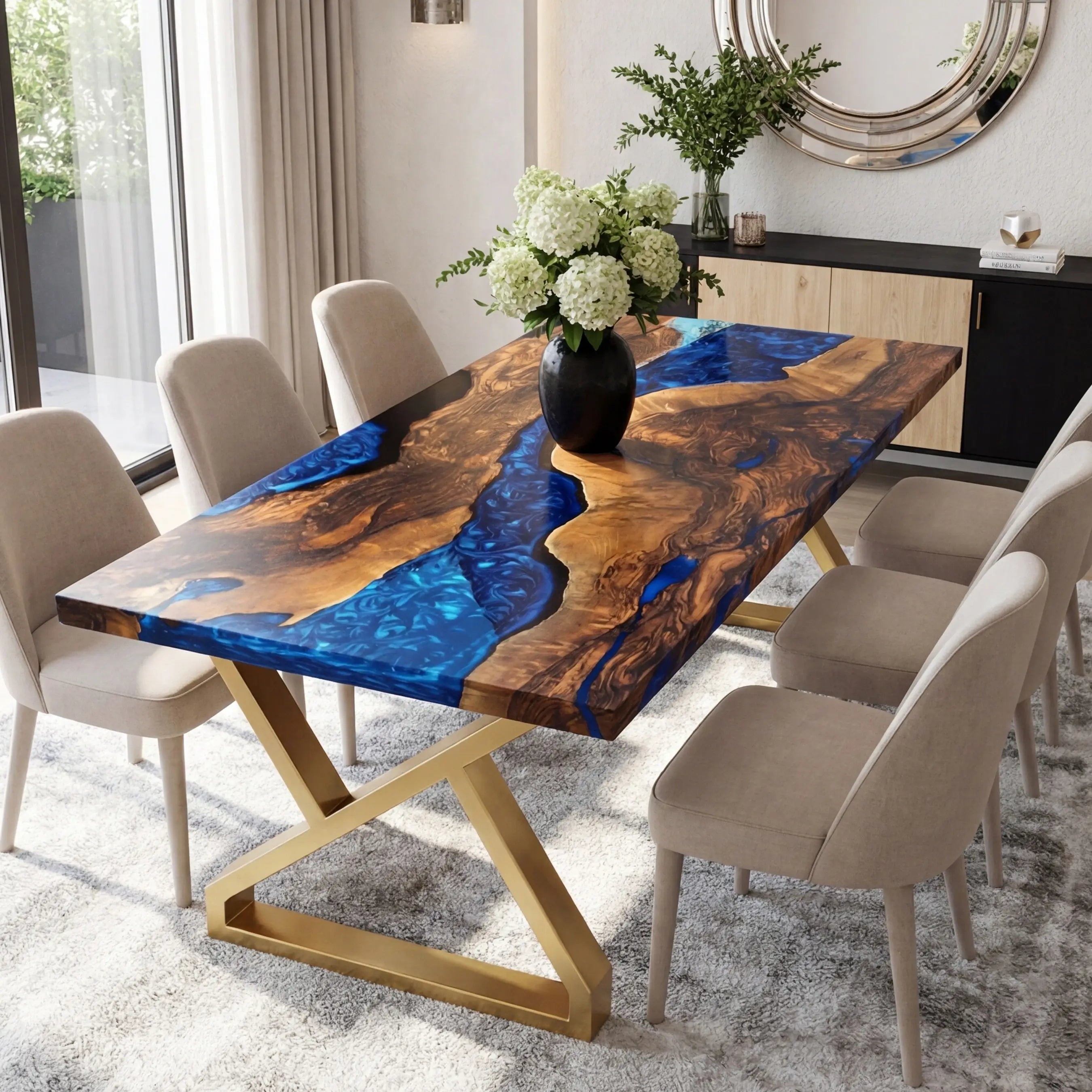 Custom-Black-Walnut-Epoxy-Resin-River-Table-Blue-Pearl-ERT-73-18