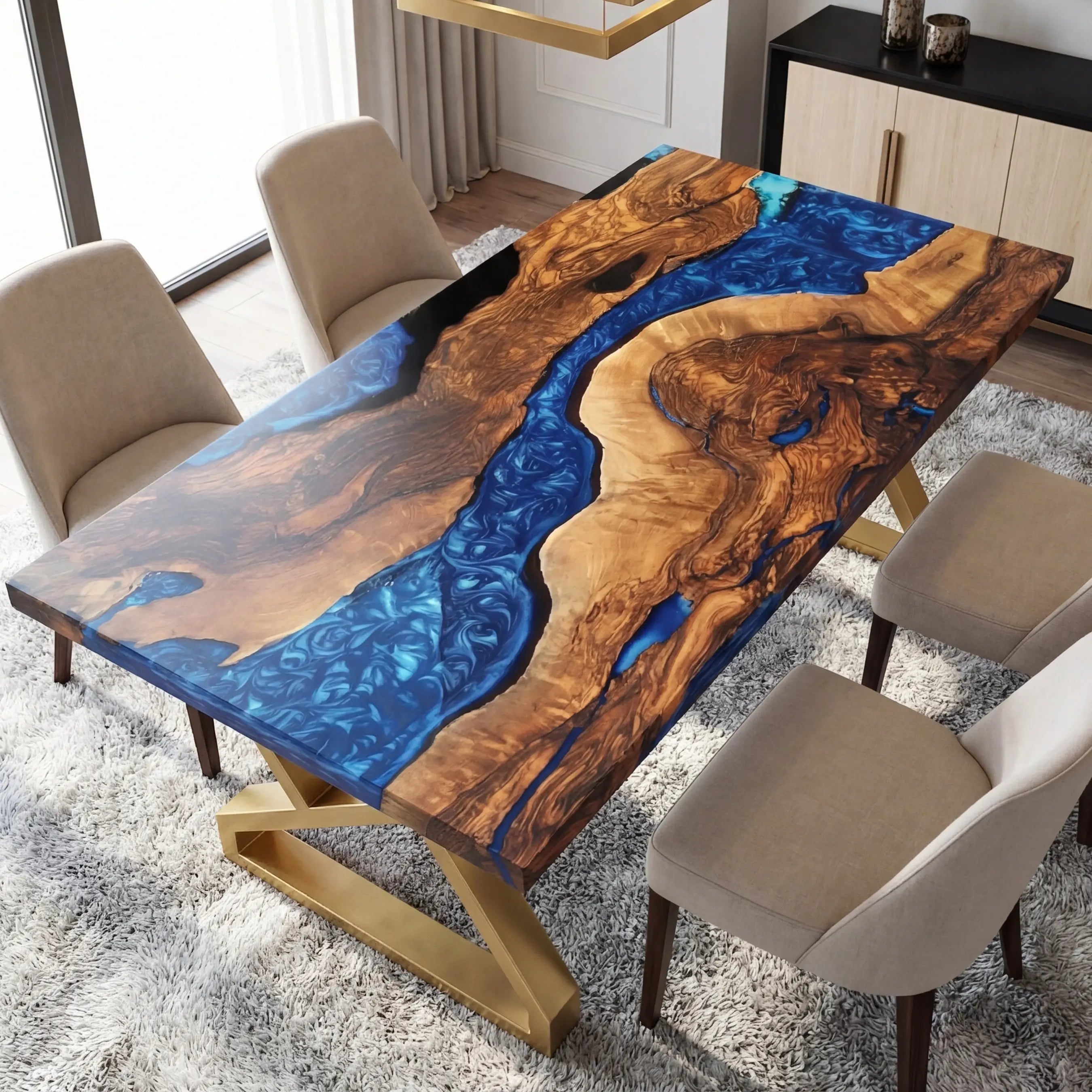 Custom-Black-Walnut-Epoxy-Resin-River-Table-Blue-Pearl-ERT-73-21