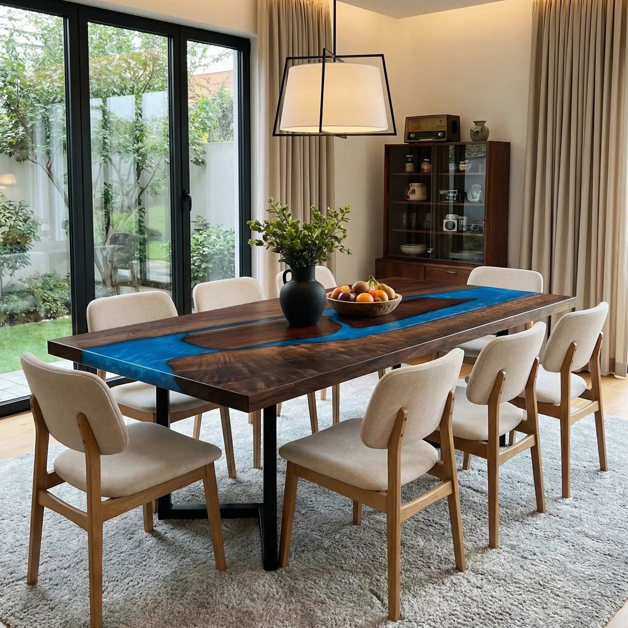 Custom-Black-Walnut-Epoxy-Resin-River-Table-Blue-Resin-ERX-73-22