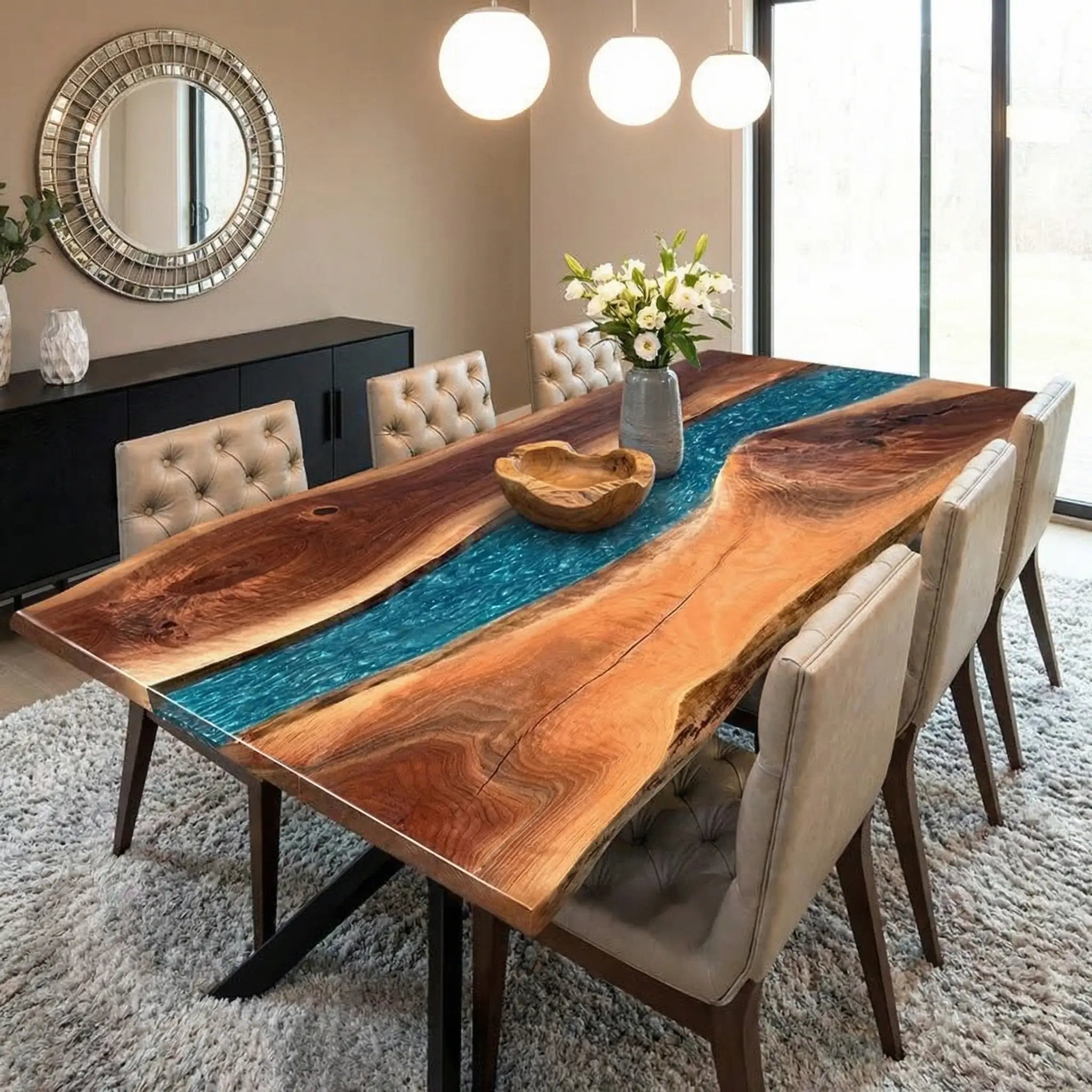 Custom-Black-Walnut-Epoxy-Resin-River-Table-Blue-Resin-JKT-82-21