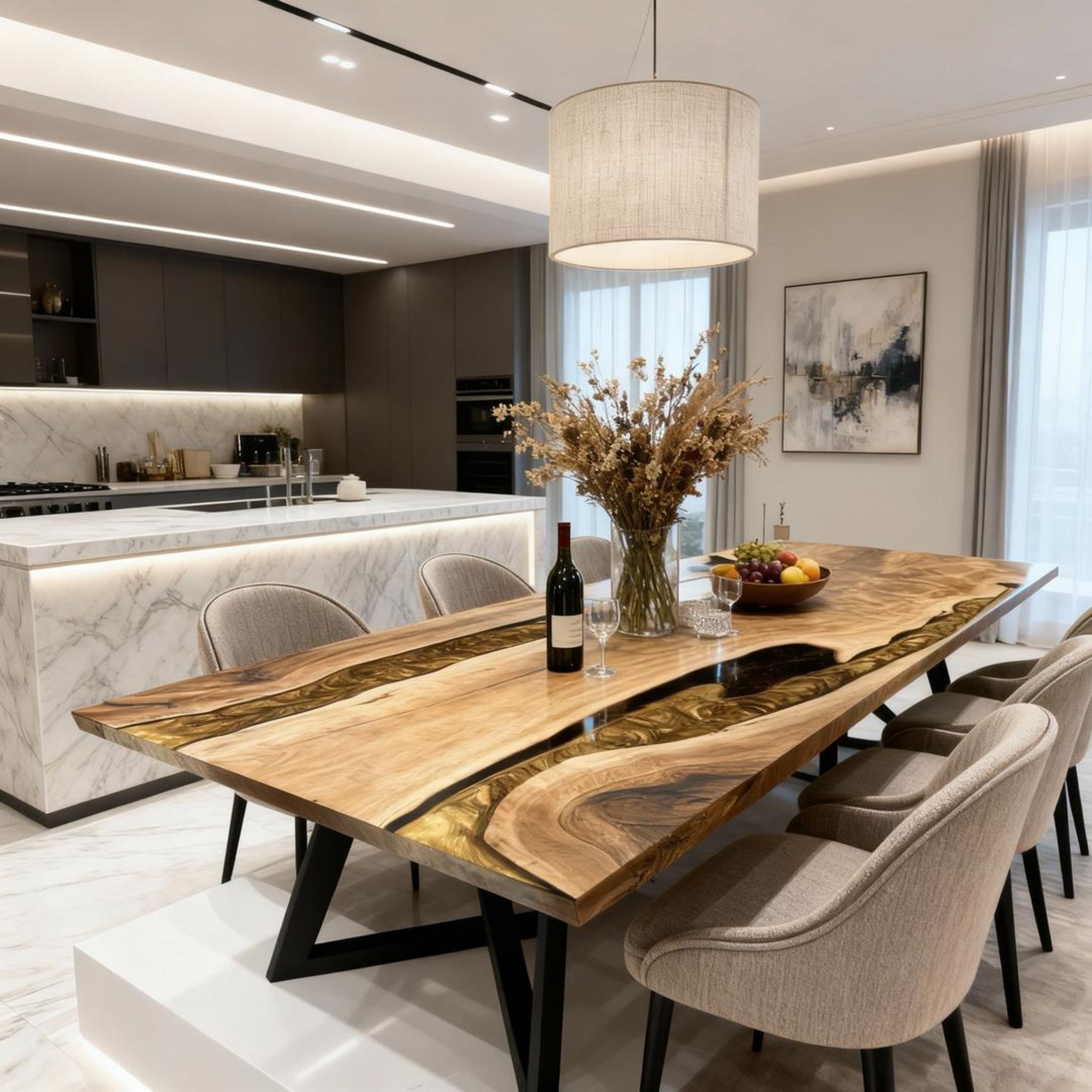 Custom-Black-Walnut-Epoxy-Resin-River-Table-Gold-QLT-57-0124