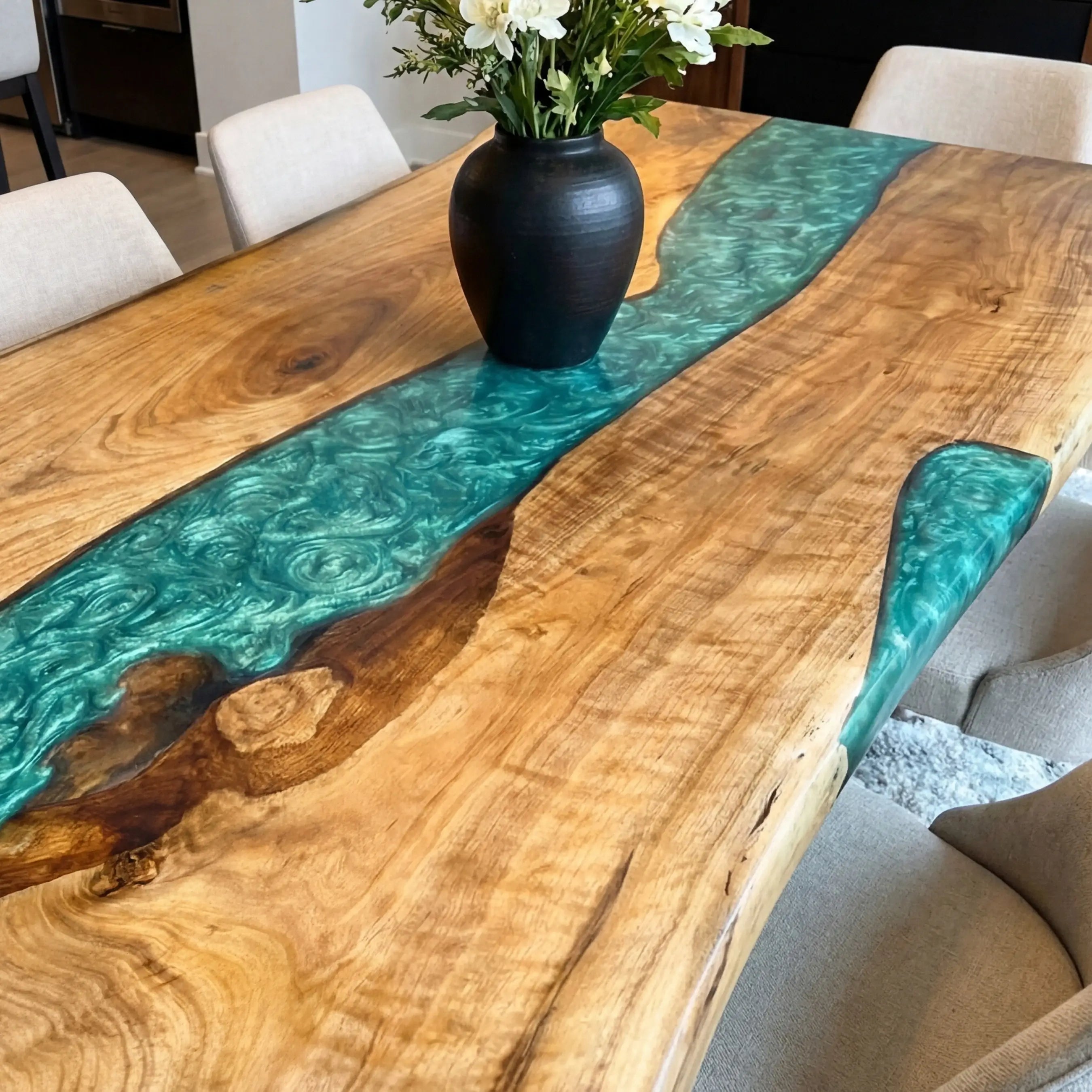 Custom-Black-Walnut-Epoxy-Resin-River-Table-Green-QRT-53-22