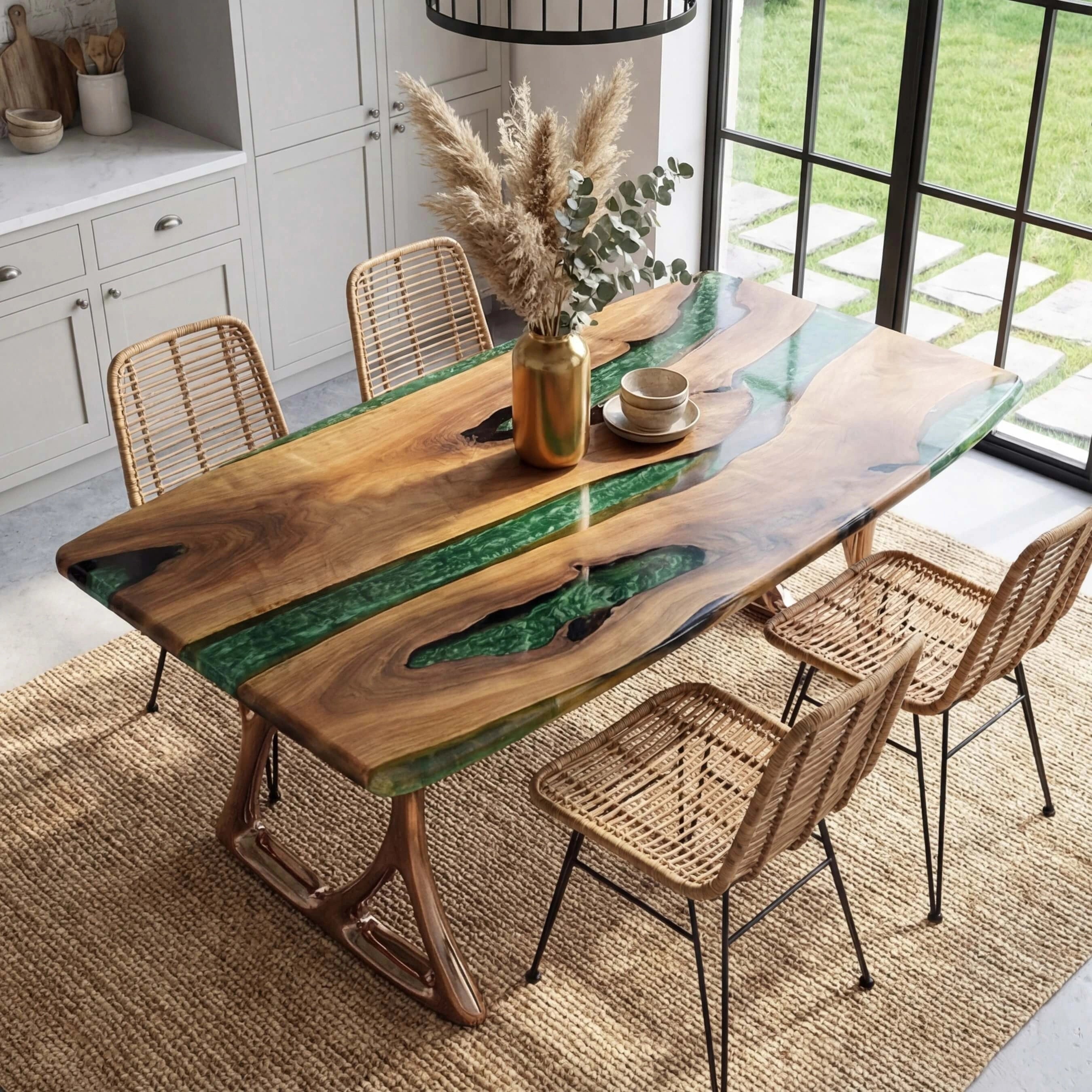 Custom-Black-Walnut-Epoxy-Resin-River-Table-Green-Resin-KRT-78-20