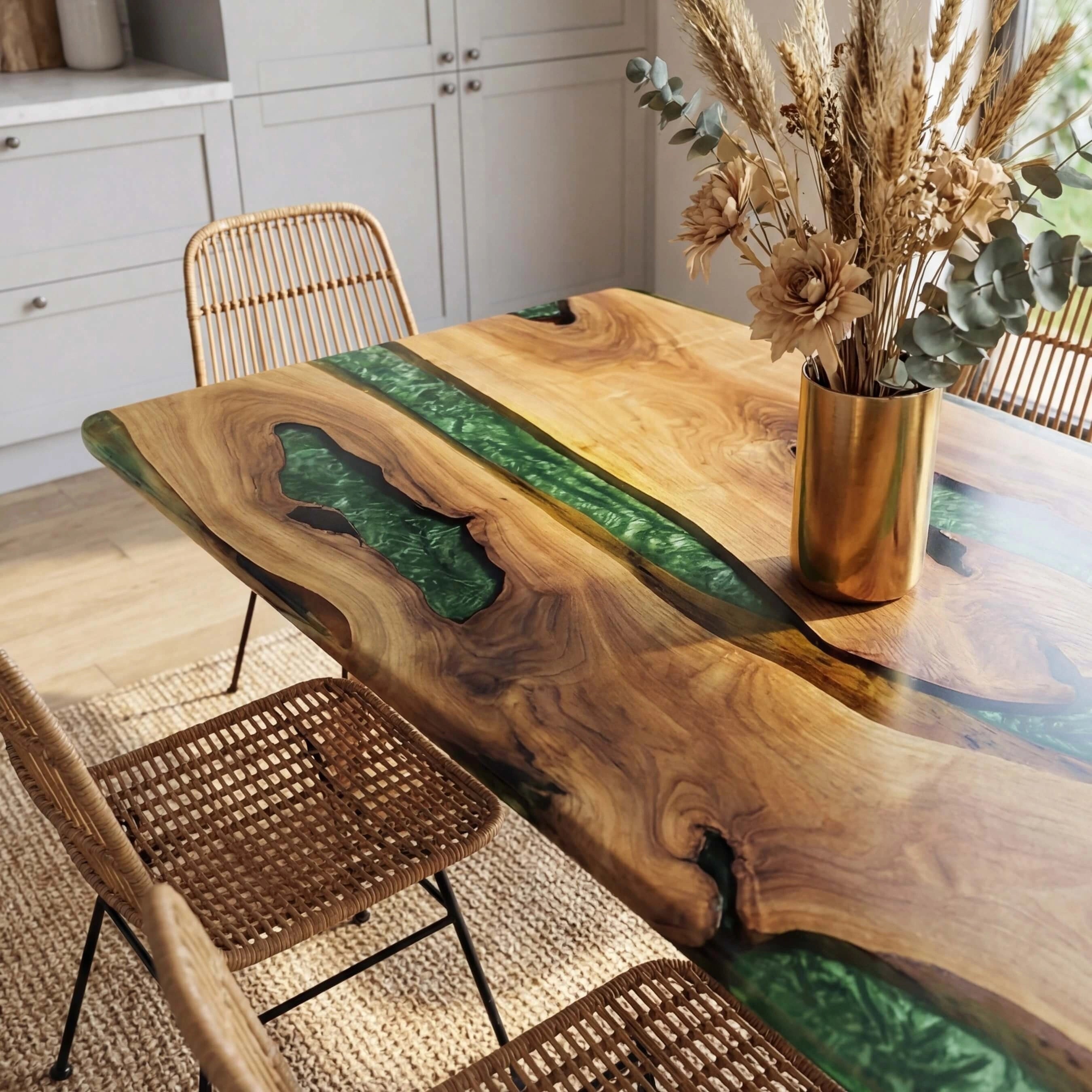 Custom-Black-Walnut-Epoxy-Resin-River-Table-Green-Resin-KRT-78-24
