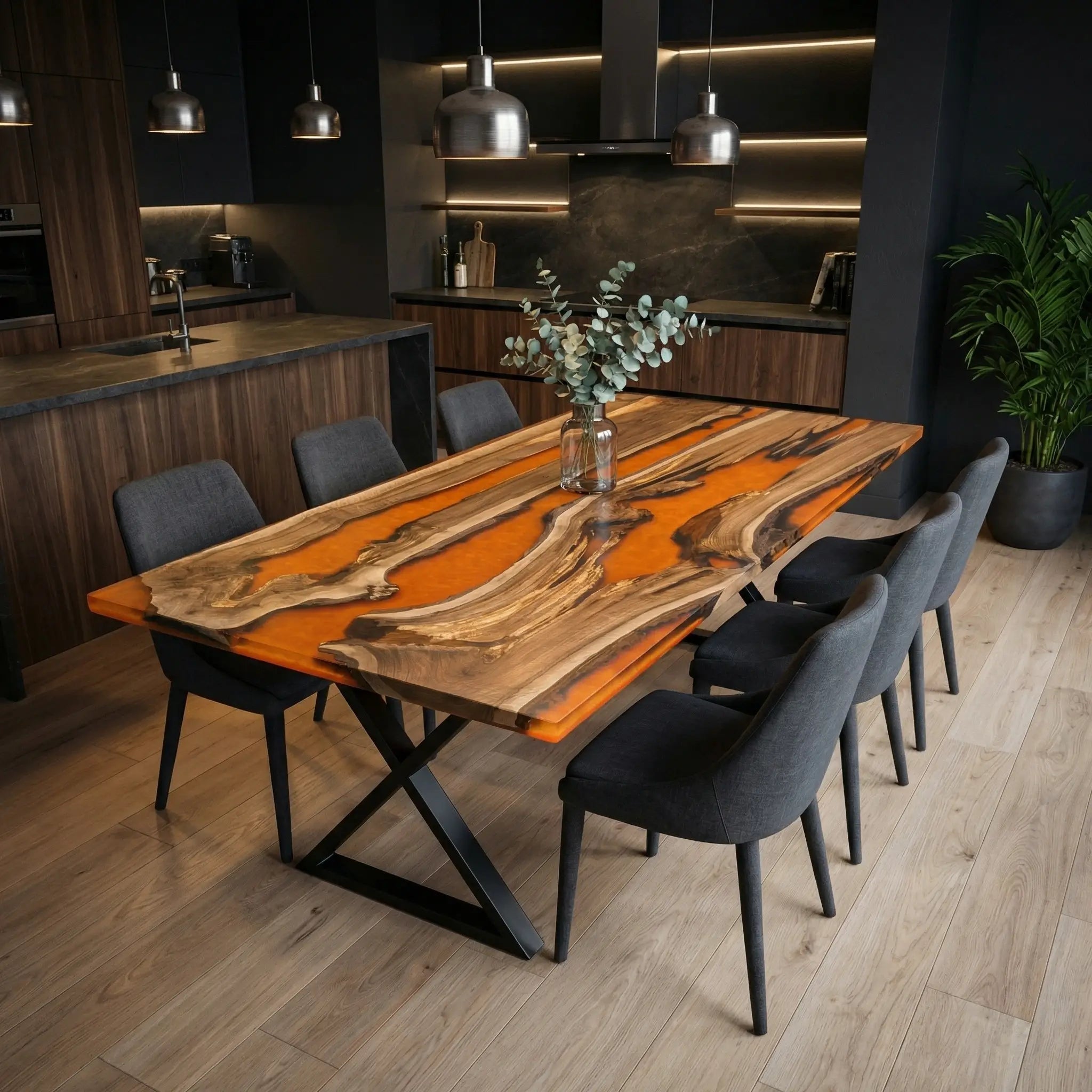 Custom-Black-Walnut-Epoxy-Resin-River-Table-Orange-Resin-BTR-72-19