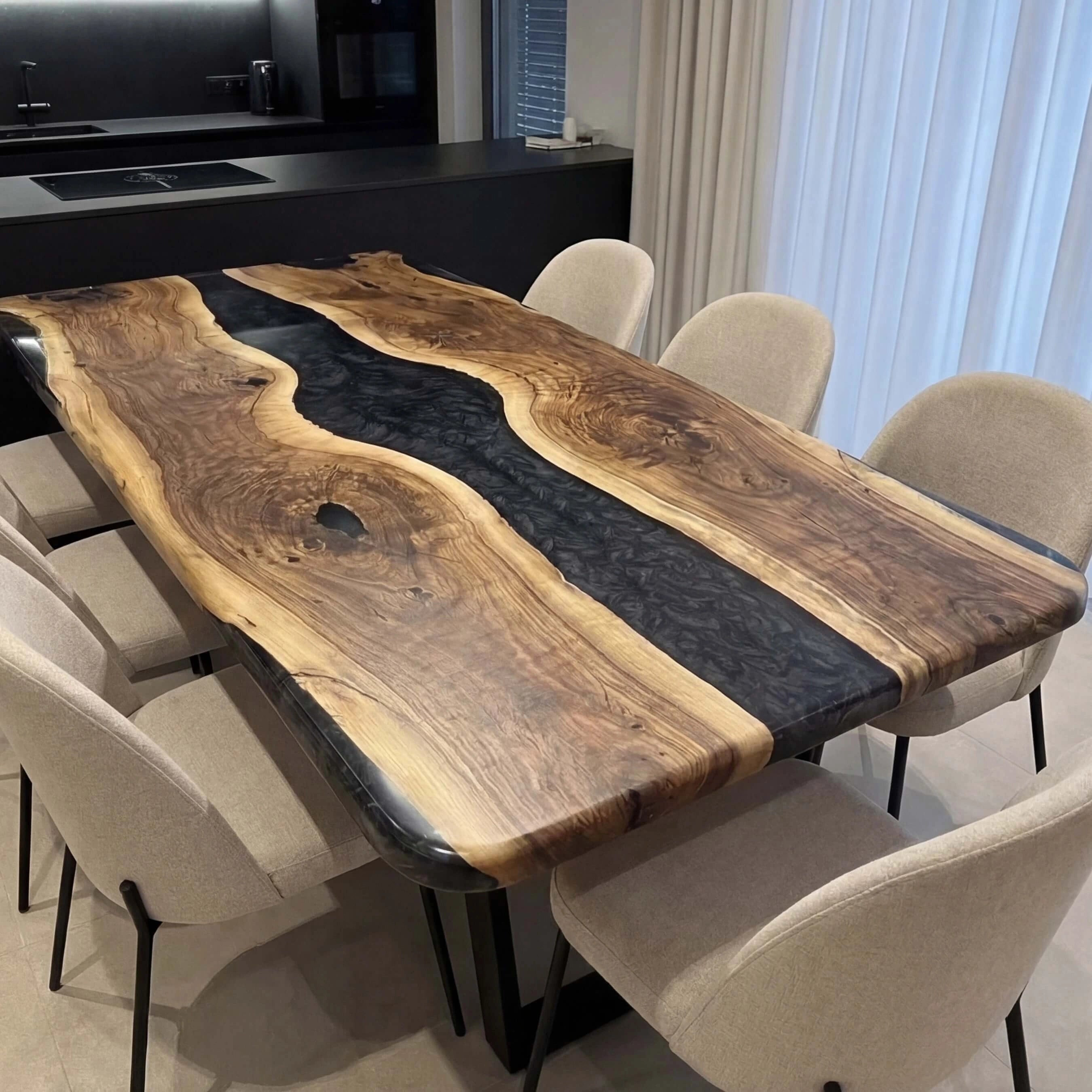 Custom-Black-Walnut-Epoxy-Resin-River-Table-Pearl-Gray-XRT-92-21