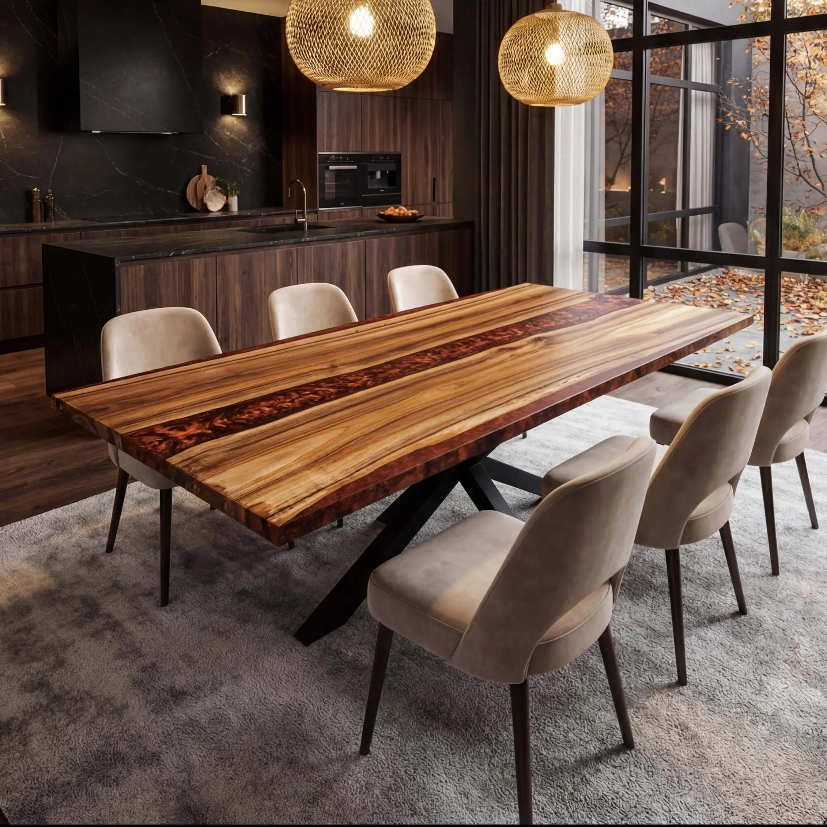 Custom-Black-Walnut-Epoxy-Resin-River-Table-Red-Resin-BZT-93-18