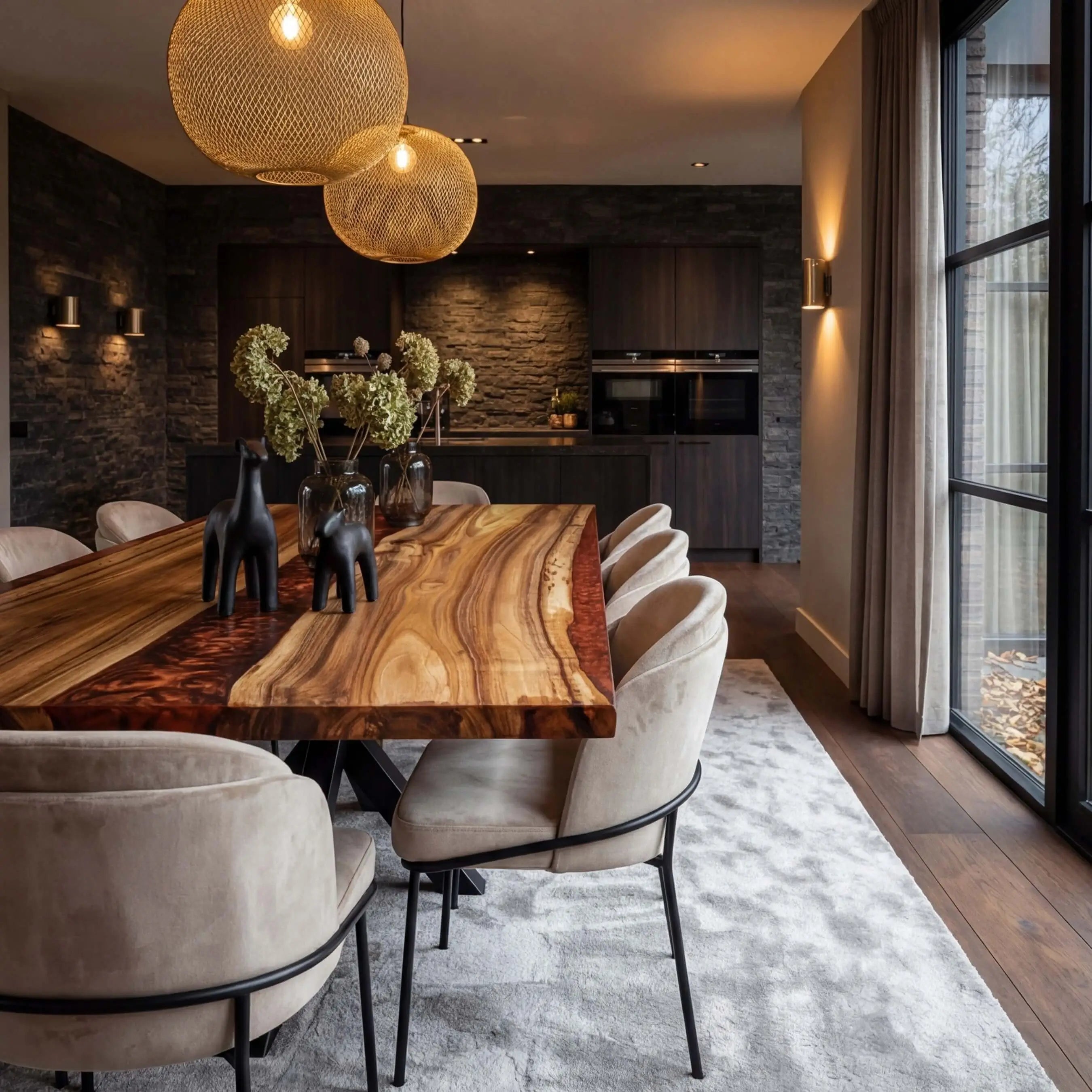 Custom-Black-Walnut-Epoxy-Resin-River-Table-Red-Resin-BZT-93-22