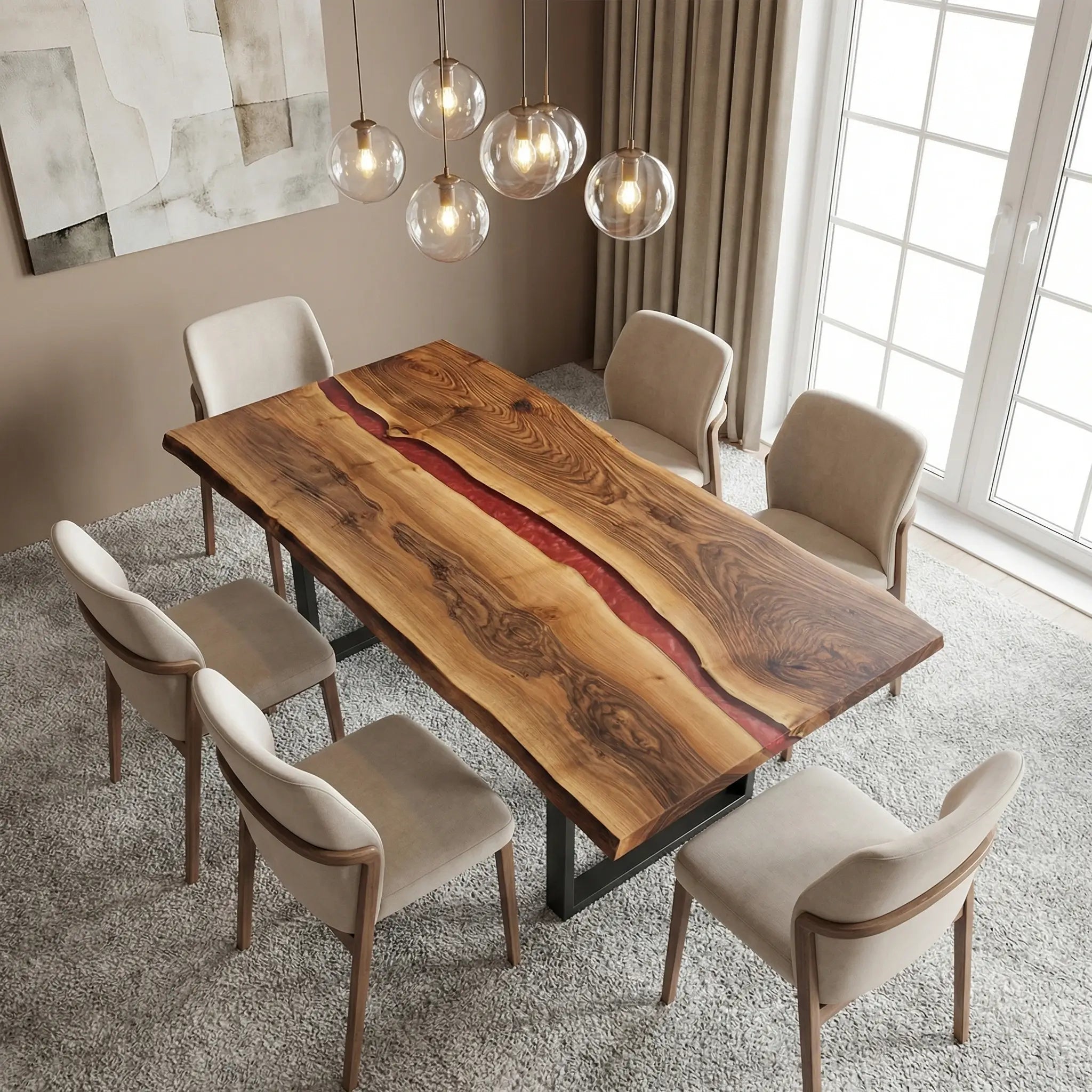 Custom-Black-Walnut-Epoxy-Resin-River-Table-Red-Resin-ZRT-46-20