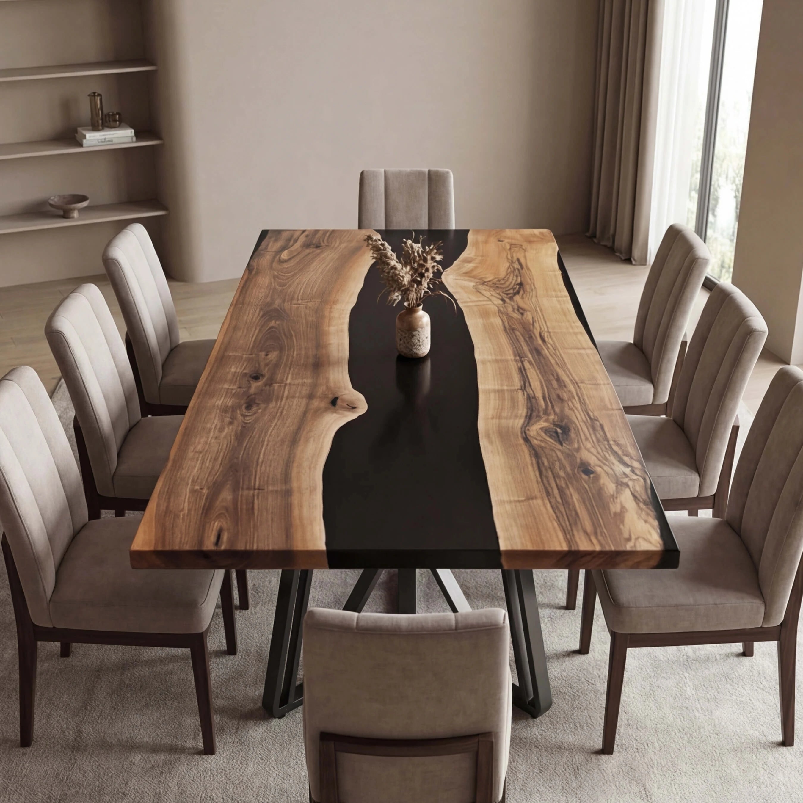 Custom-Black-Walnut-Epoxy-Resin-River-Table-Smoked-Black-ERX-58-10