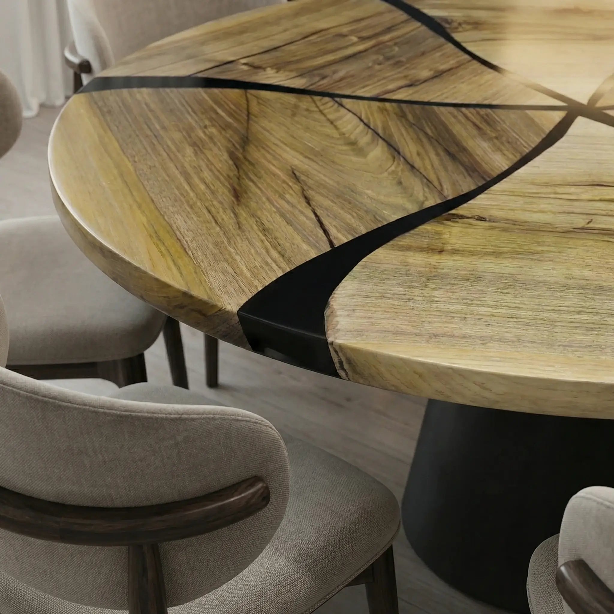 Custom-Black-Walnut-Epoxy-Resin-Round-Coffee-Table-Black-Resin-ORT-62-22