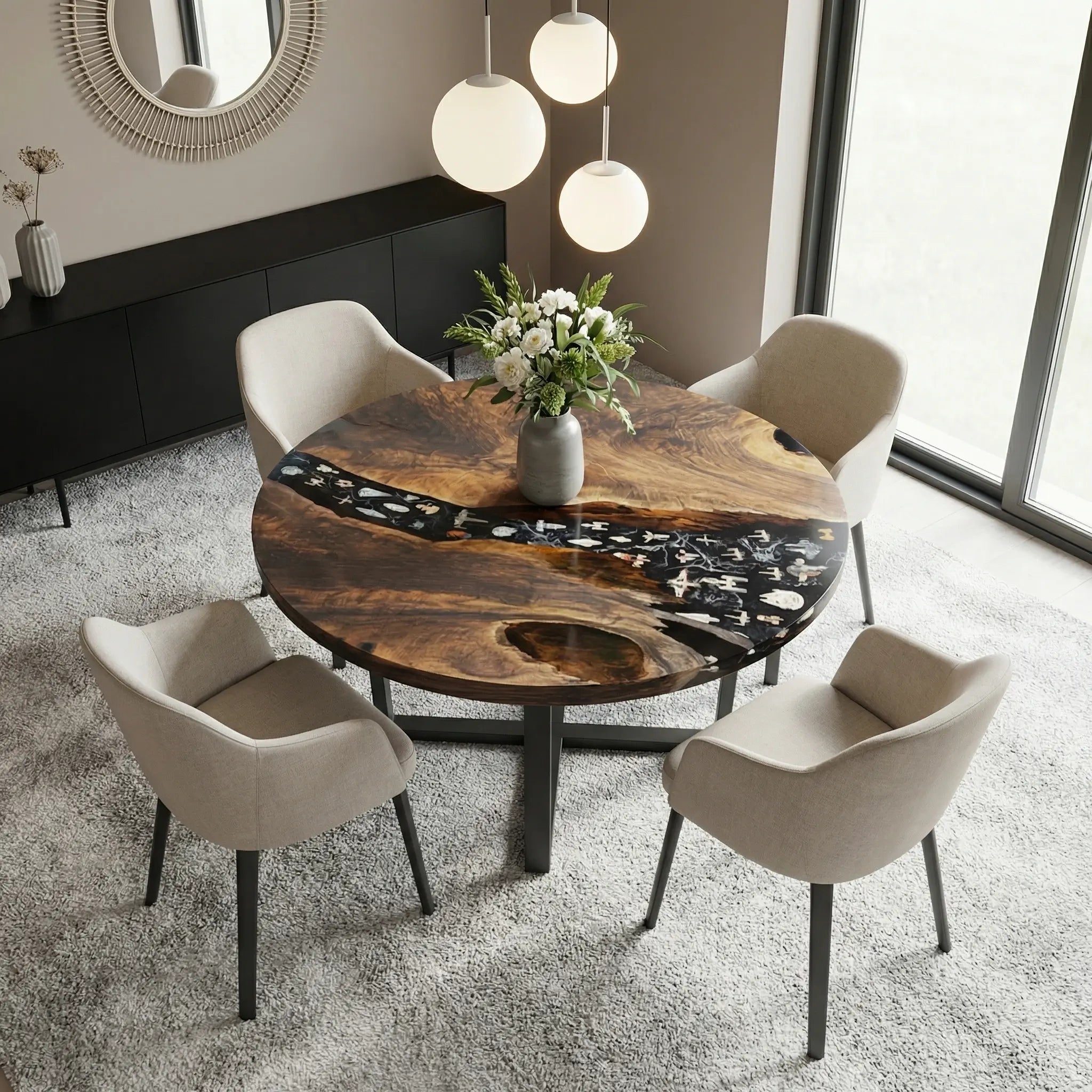 Custom-Black-Walnut-Epoxy-Resin-Round-Coffee-Table-Black-Resin-ORT-68-22