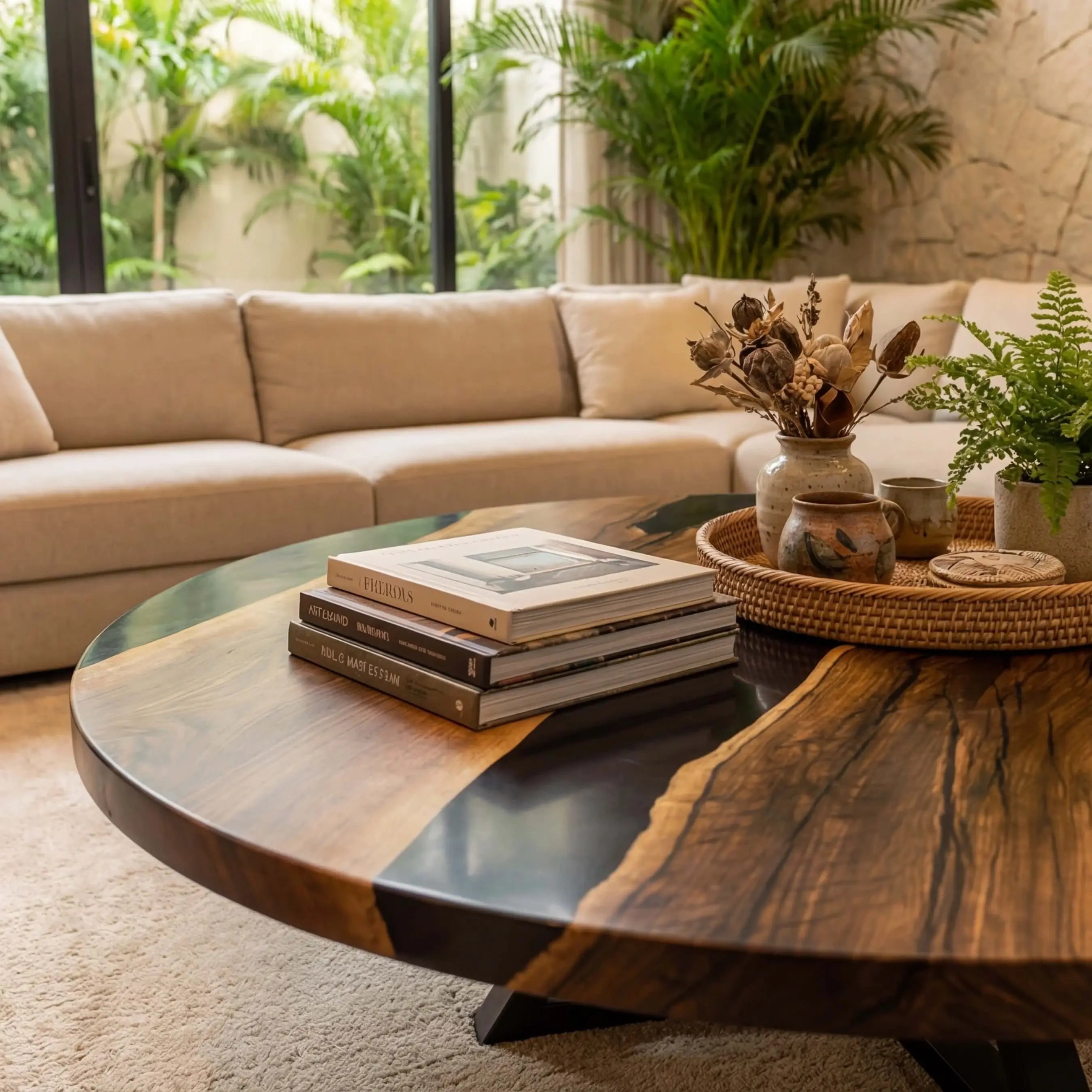 Custom-Black-Walnut-Epoxy-Resin-Round-Coffee-Table-Black-Resin-ORT-97-20