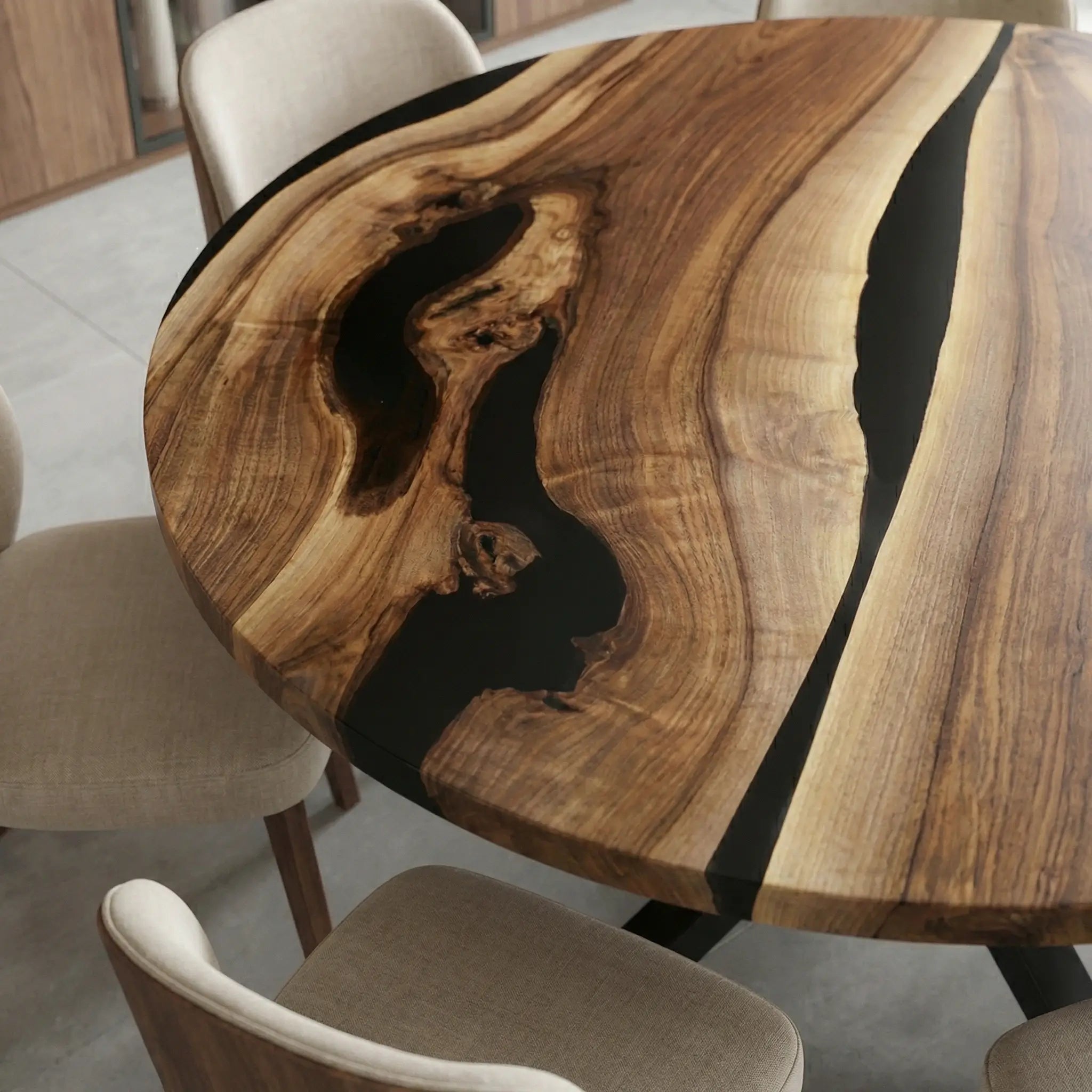Custom-Black-Walnut-Epoxy-Resin-Round-Coffee-Table-Black-Resin-ORT-98-20