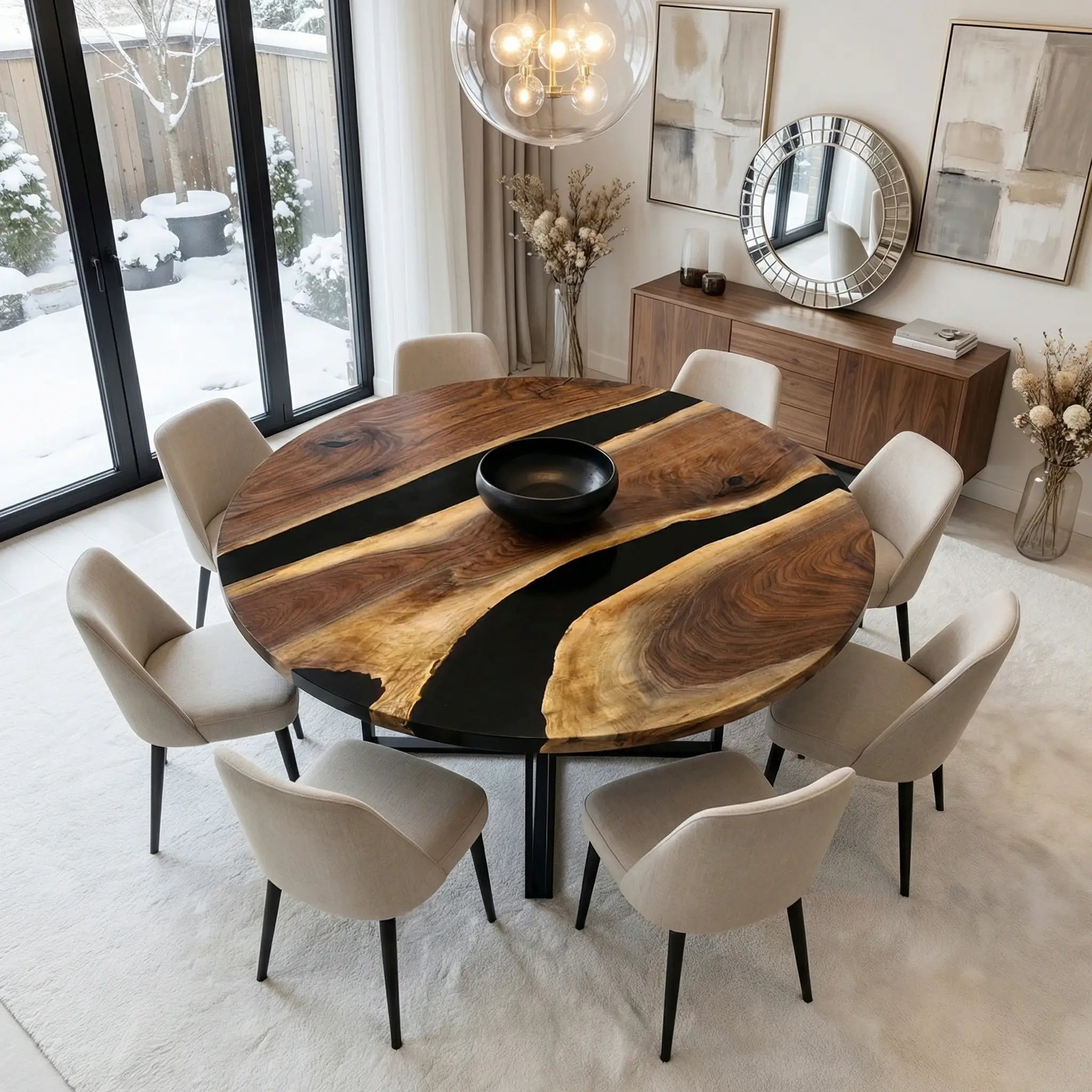 Custom-Black-Walnut-Epoxy-Resin-Round-Coffee-Table-Black-Resin-ZTR-72-19