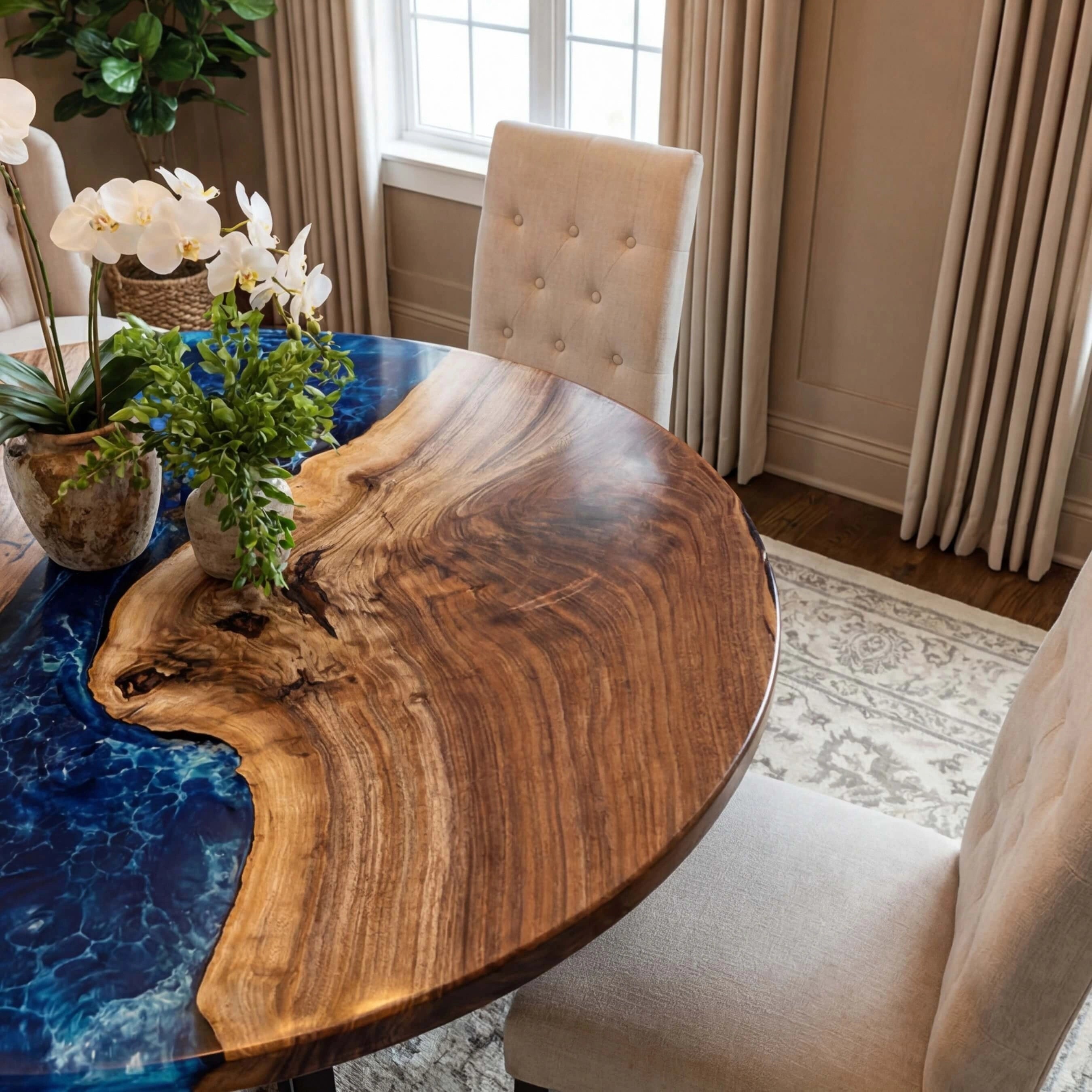 Custom-Black-Walnut-Epoxy-Resin-Round-Coffee-Table-Blue-Resin-ORT-91-21