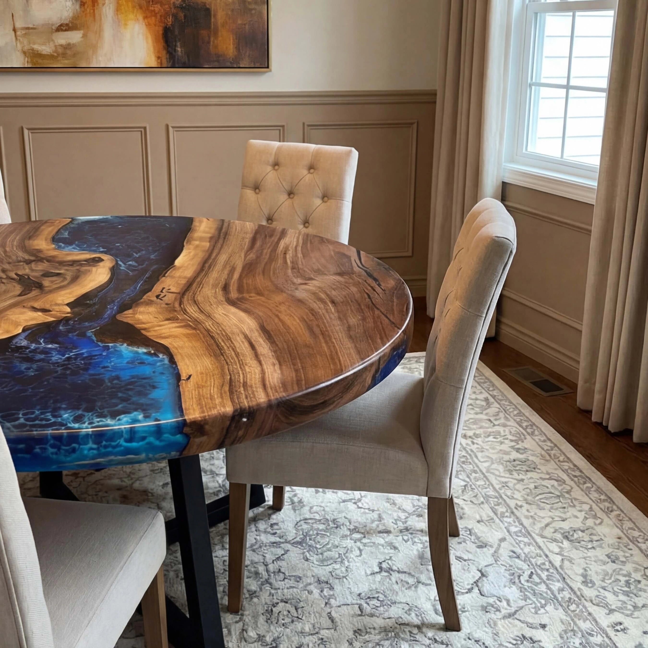 Custom-Black-Walnut-Epoxy-Resin-Round-Coffee-Table-Blue-Resin-ORT-91-22