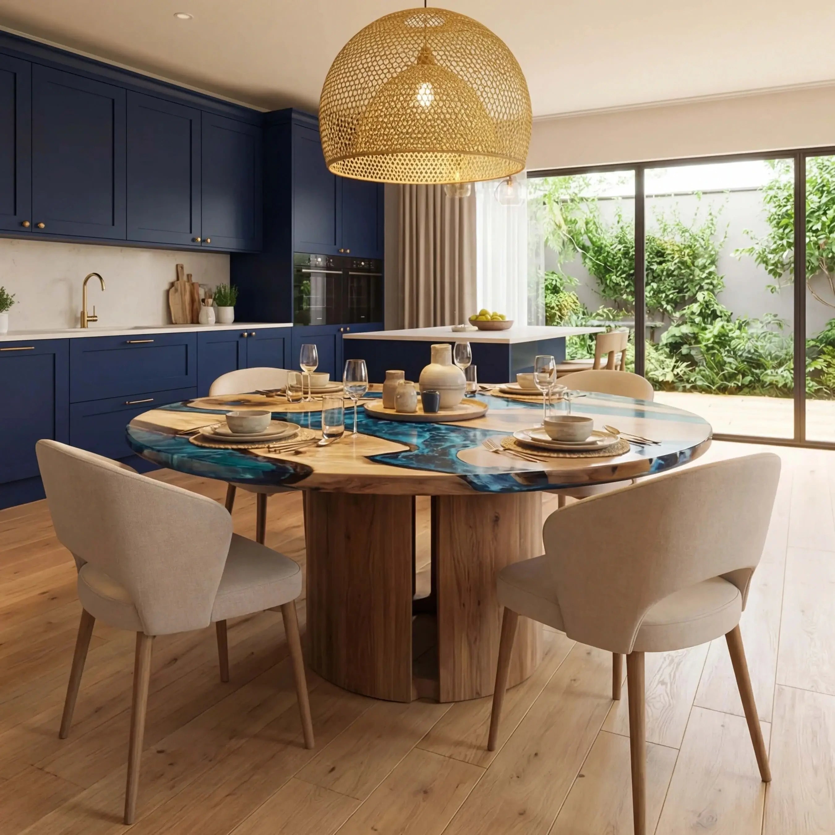 Custom-Black-Walnut-Epoxy-Resin-Round-Coffee-Table-Blue-Resin-ORT-99-20