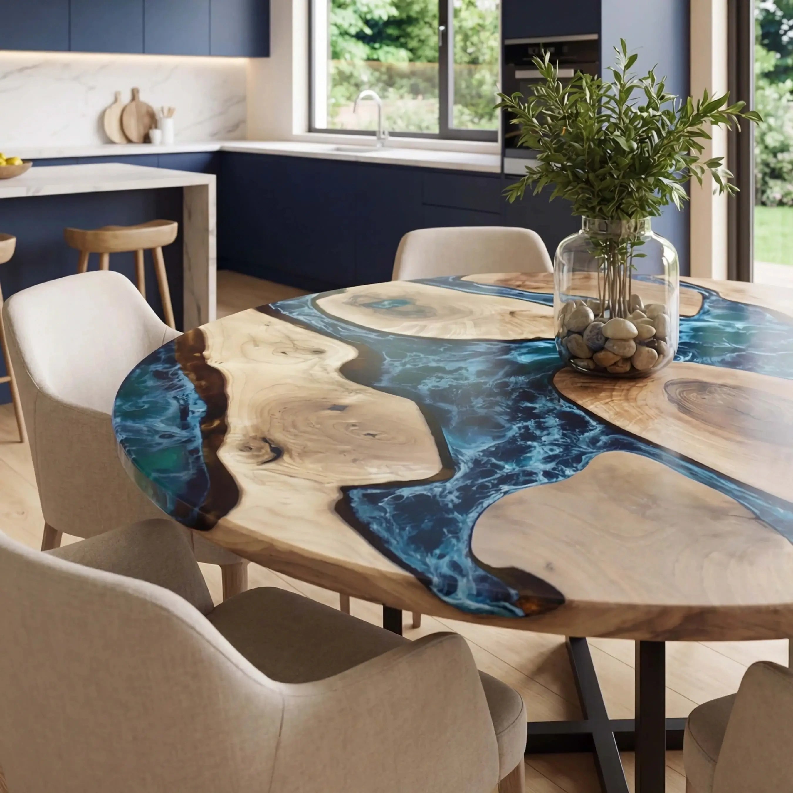 Custom-Black-Walnut-Epoxy-Resin-Round-Coffee-Table-Blue-Resin-ORT-99-22