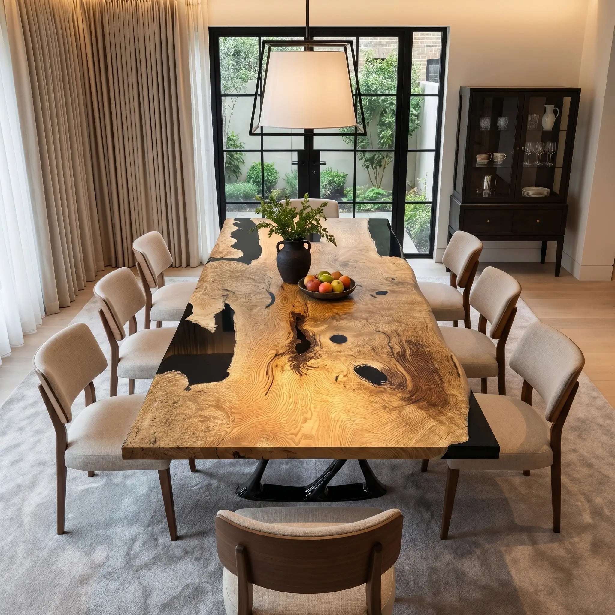 Custom-Olive-Epoxy-Resin-River-Table-Black-Resin-JRT-57-20
