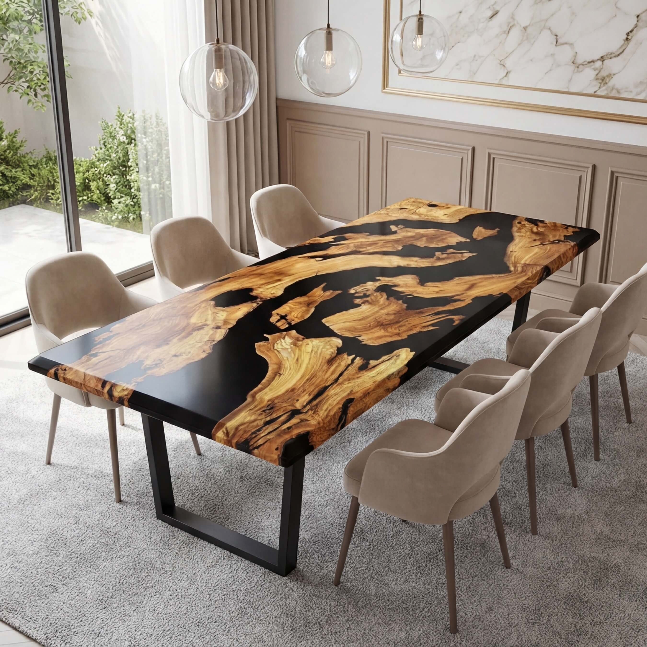 Custom-Olive-Epoxy-Resin-River-Table-Black-Resin-RXT-58-20