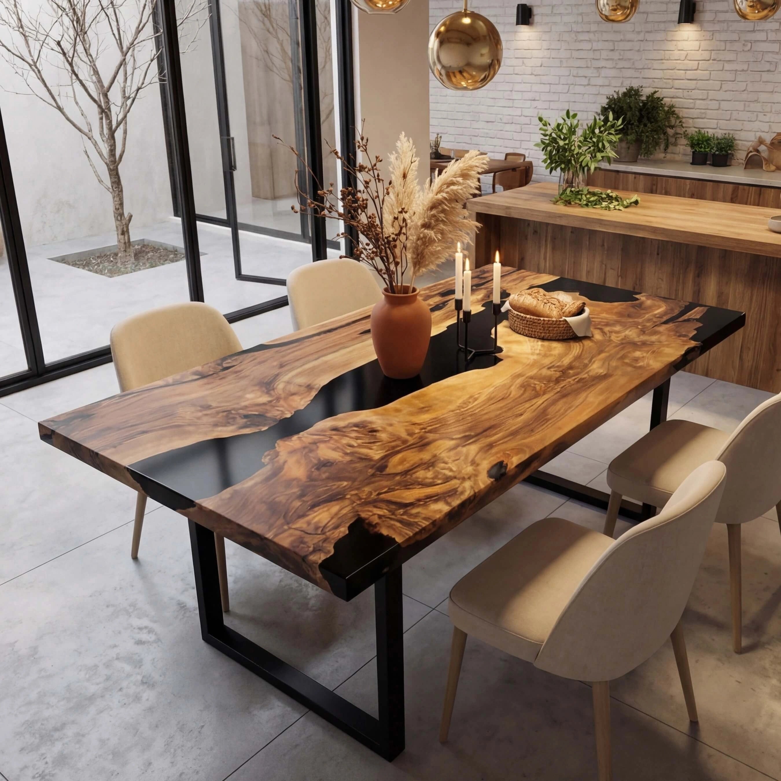 Custom-Olive-Epoxy-Resin-River-Table-Black-Resin-TRX-87-22