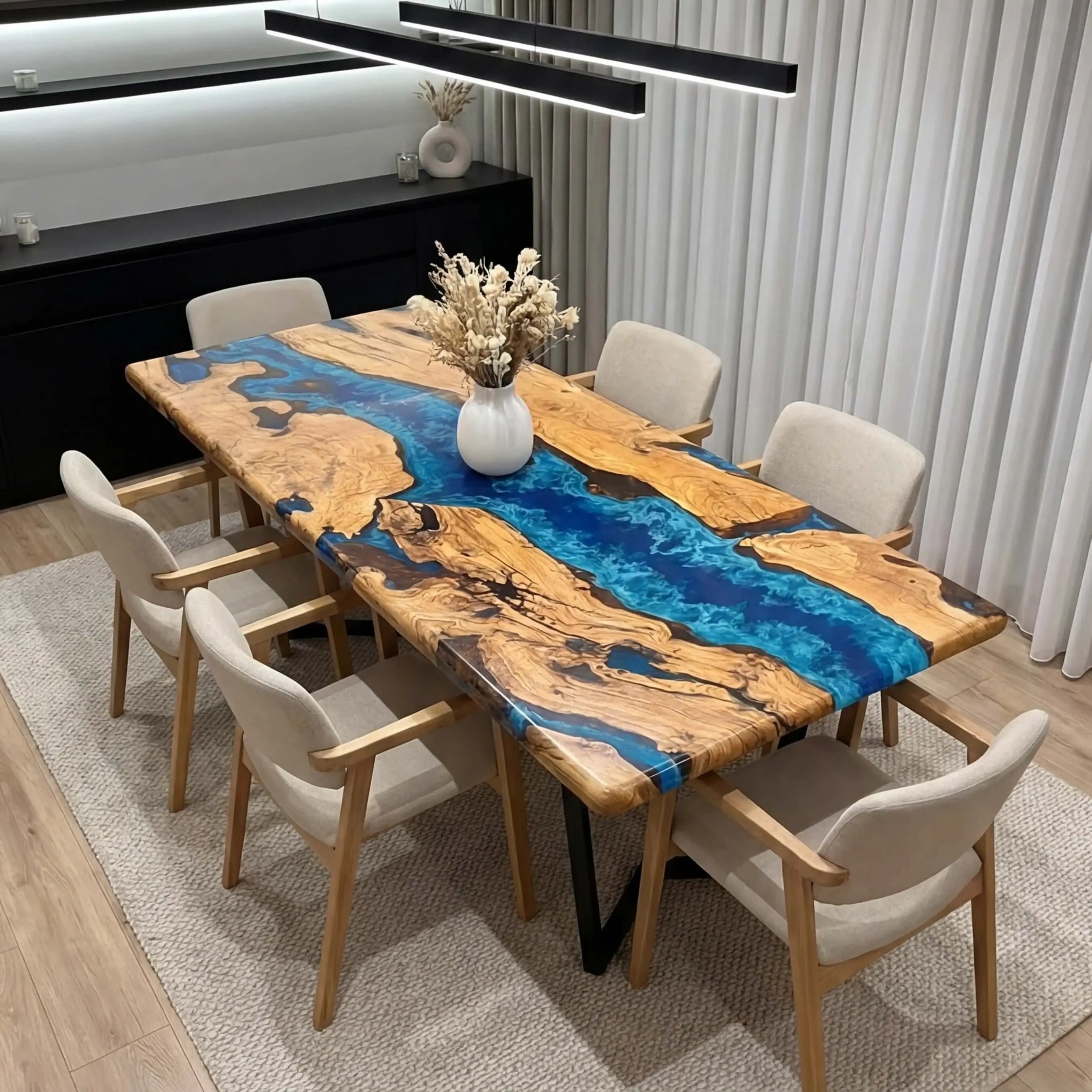 Custom-Olive-Epoxy-Resin-River-Table-Blue-Waves-AKT-57-21