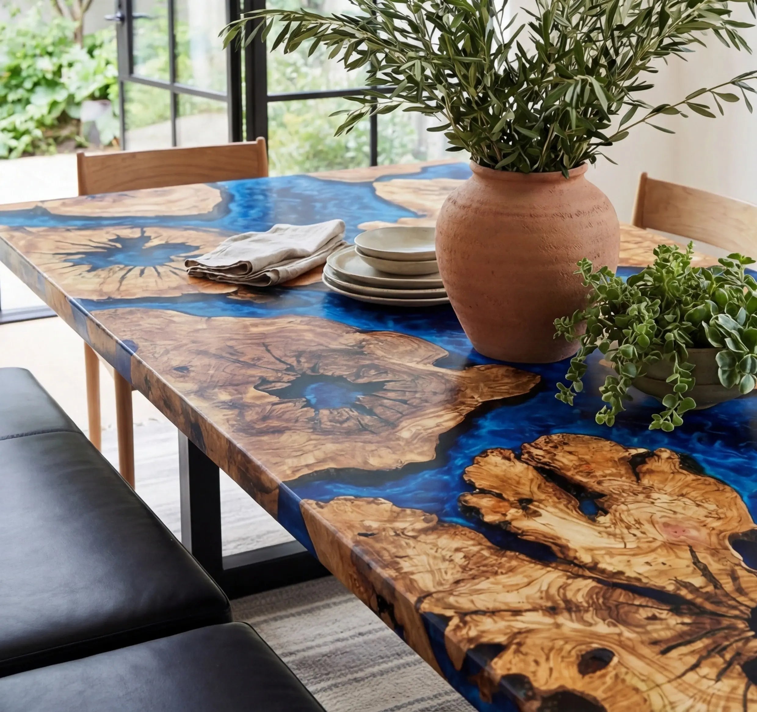 Custom-Olive-Epoxy-Resin-River-Table-Blue-Waves-ERT-56-22