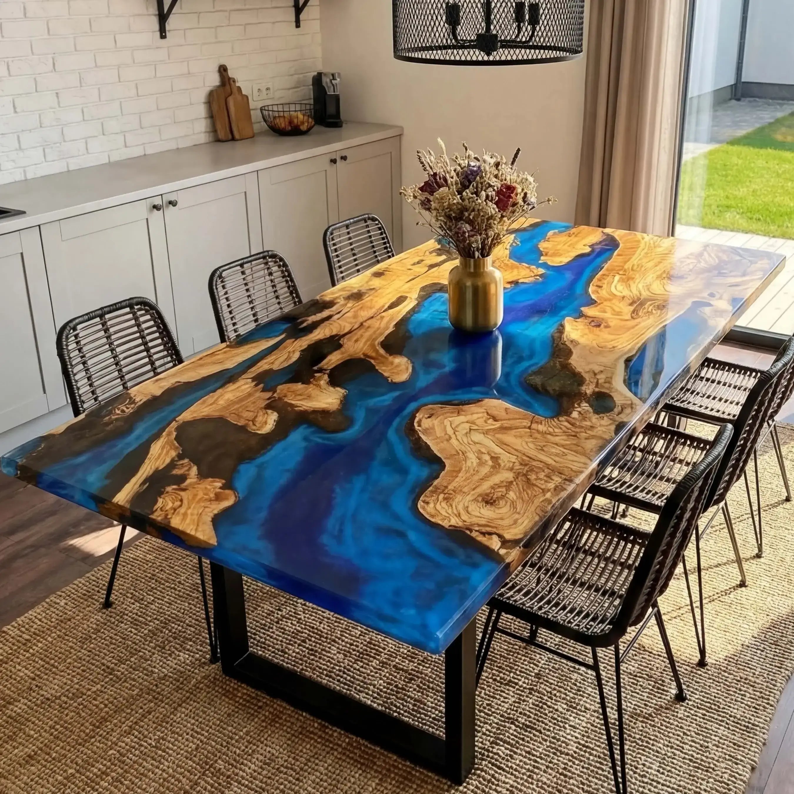 Custom-Olive-Epoxy-Resin-River-Table-Blue-Waves-RXT-82-18