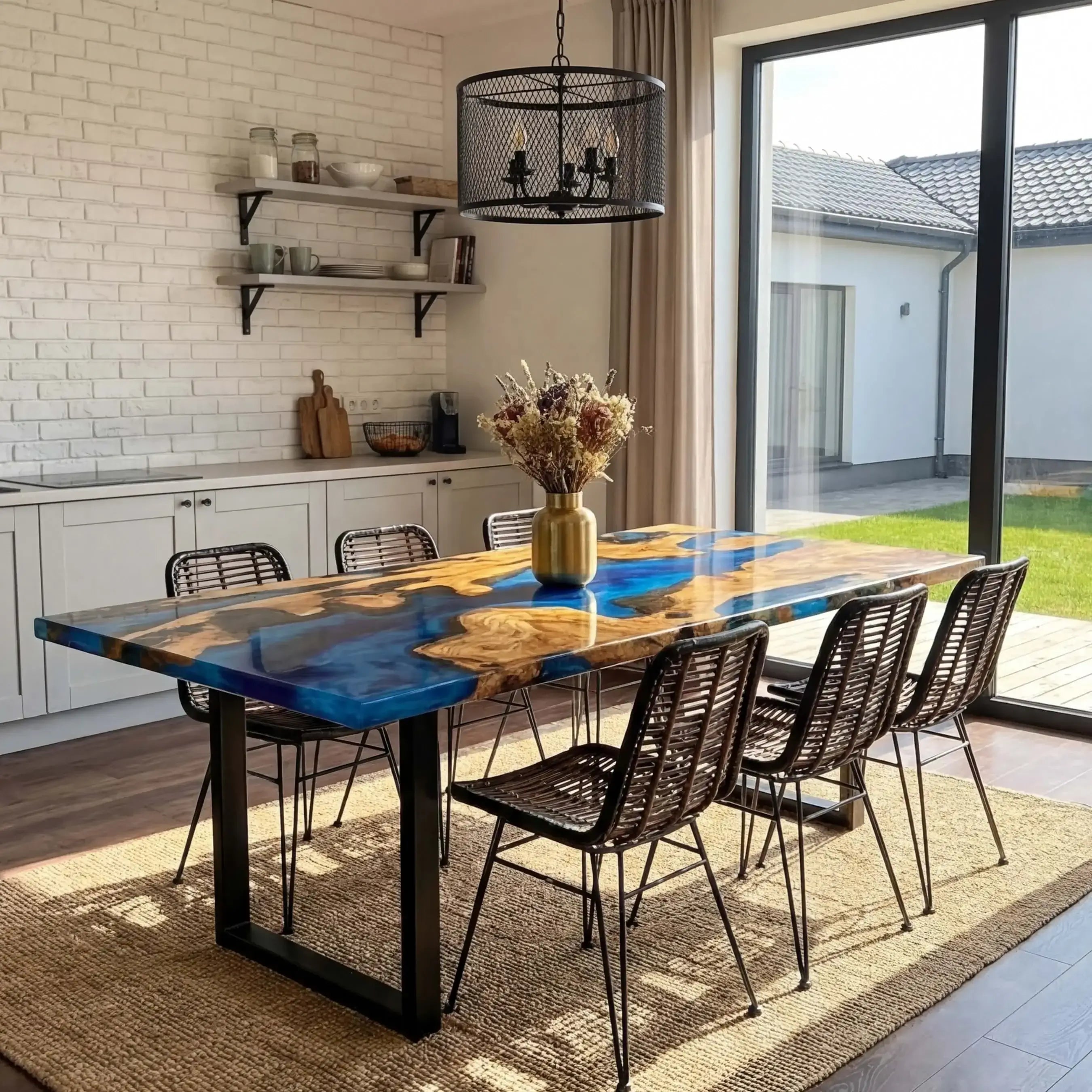 Custom-Olive-Epoxy-Resin-River-Table-Blue-Waves-RXT-82-19