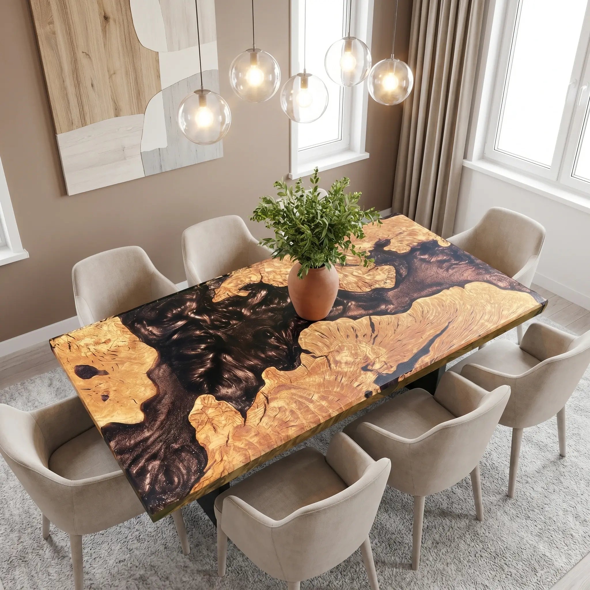 Custom-Olive-Epoxy-Resin-River-Table-Brown-Resin-ERT-79-23