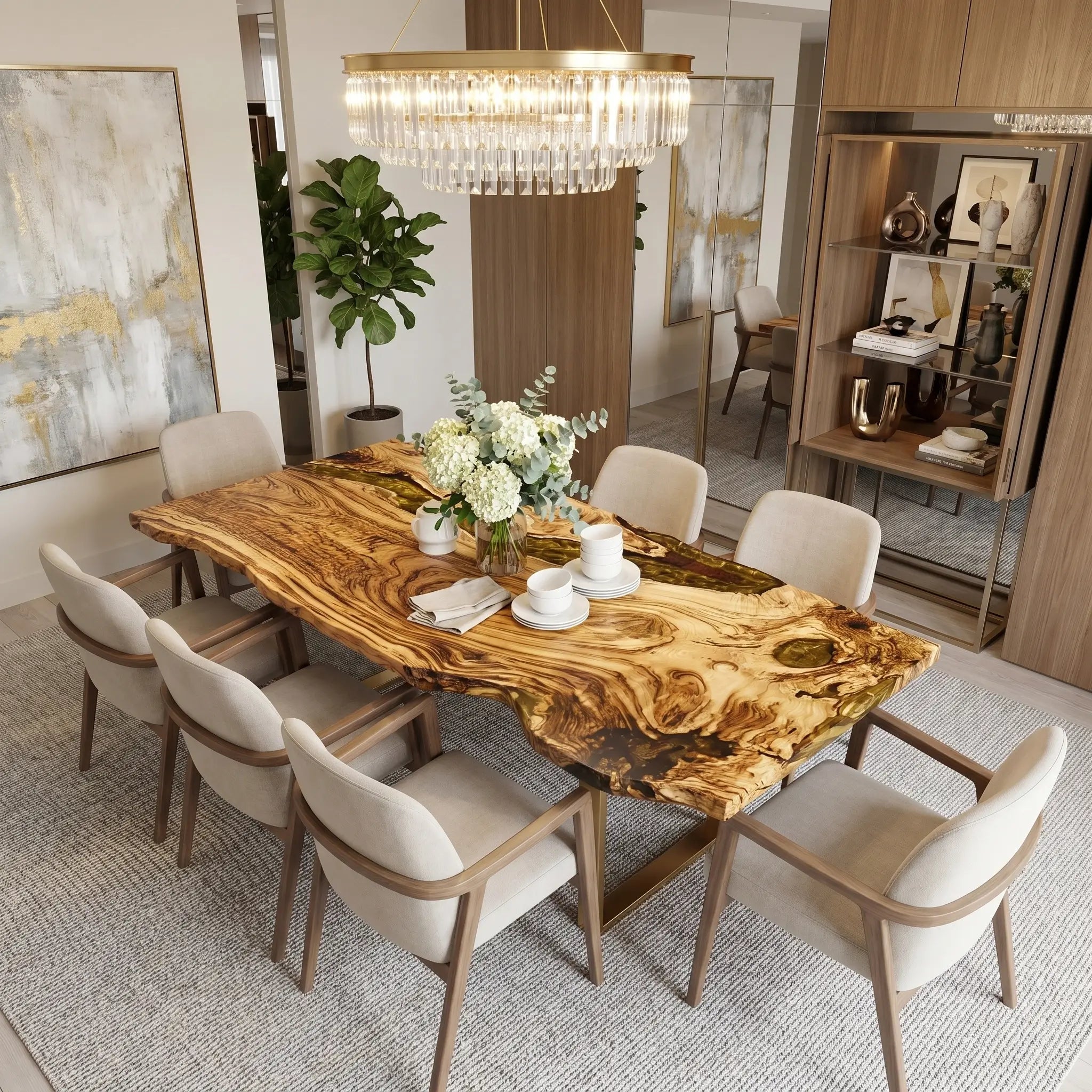Custom-Olive-Epoxy-Resin-River-Table-Gold-KZT-58-19