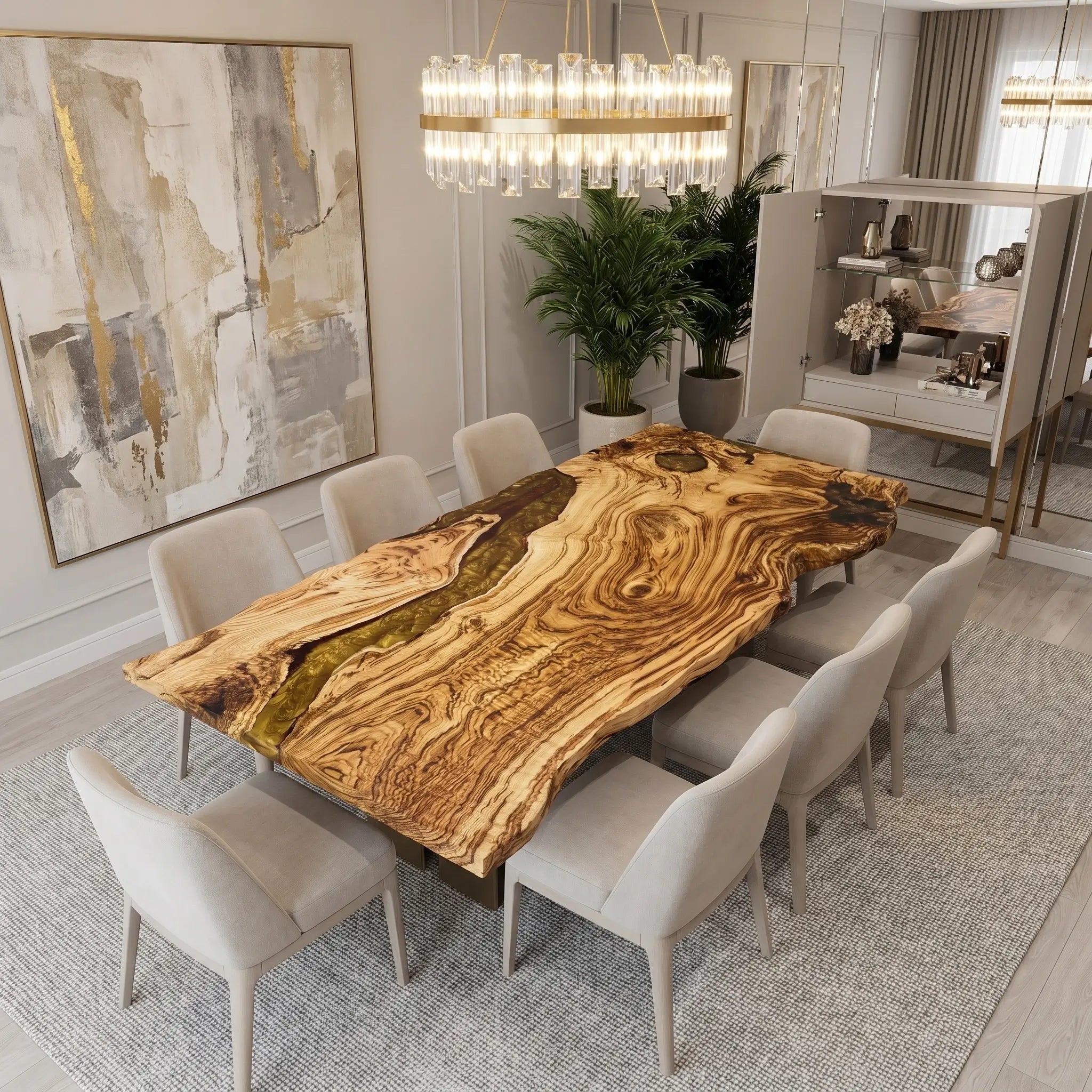 Custom-Olive-Epoxy-Resin-River-Table-Gold-KZT-58-23