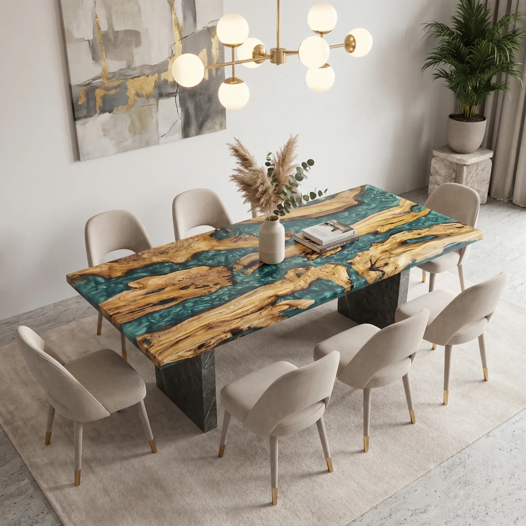 Custom-Olive-Epoxy-Resin-River-Table-Green-Pearl-ART-74-18