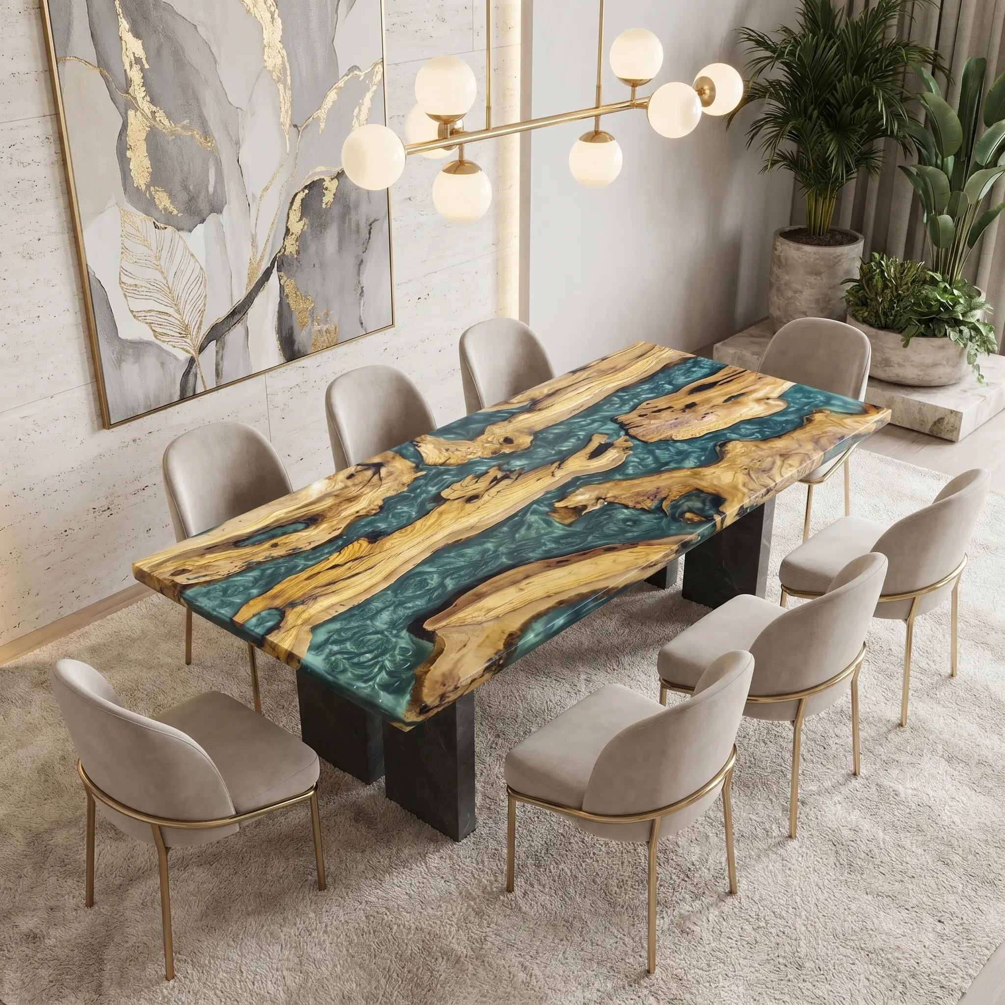 Custom-Olive-Epoxy-Resin-River-Table-Green-Pearl-ART-74-21