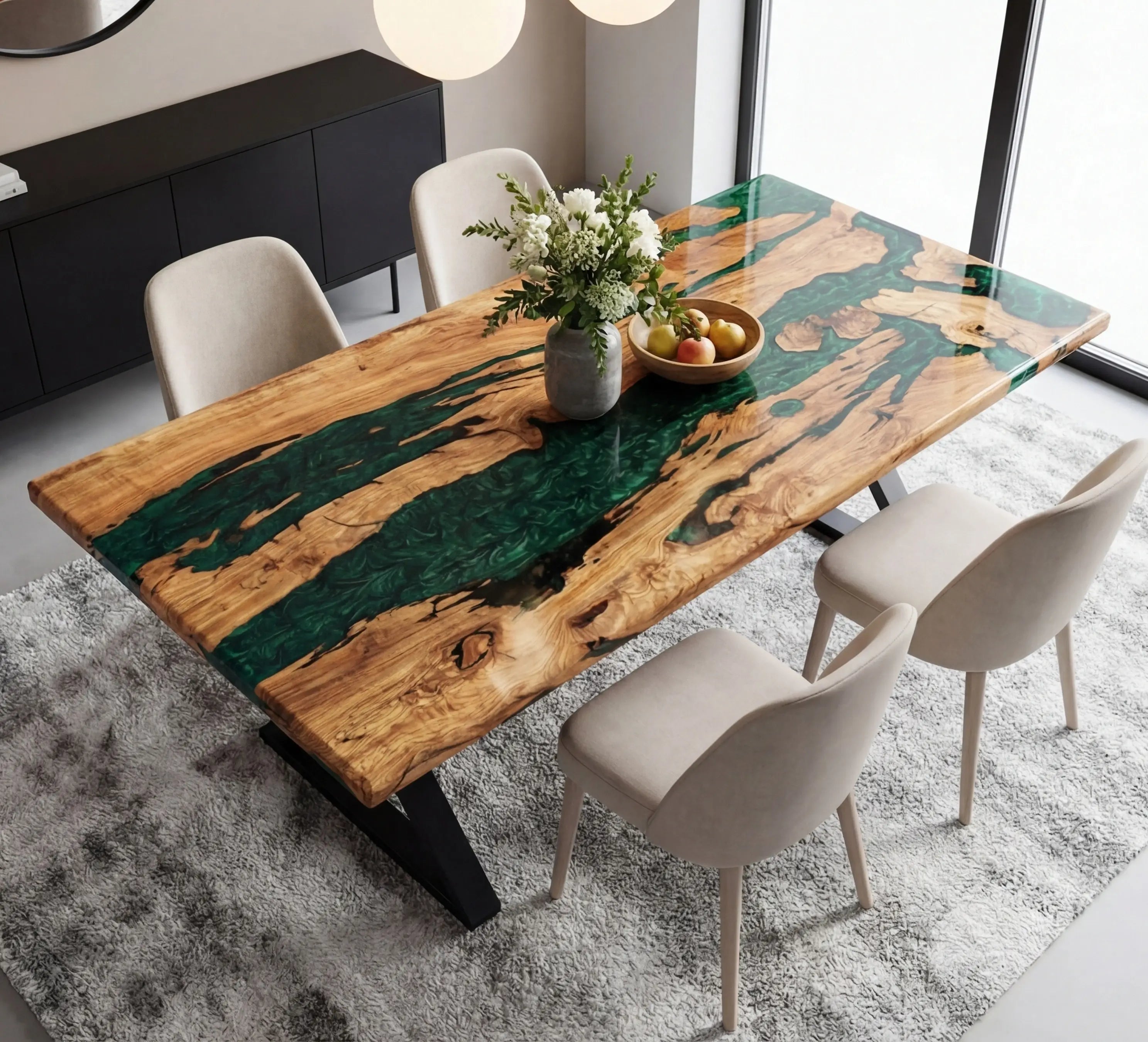 Custom-Olive-Epoxy-Resin-River-Table-Pearl-Green-ERT-27-18