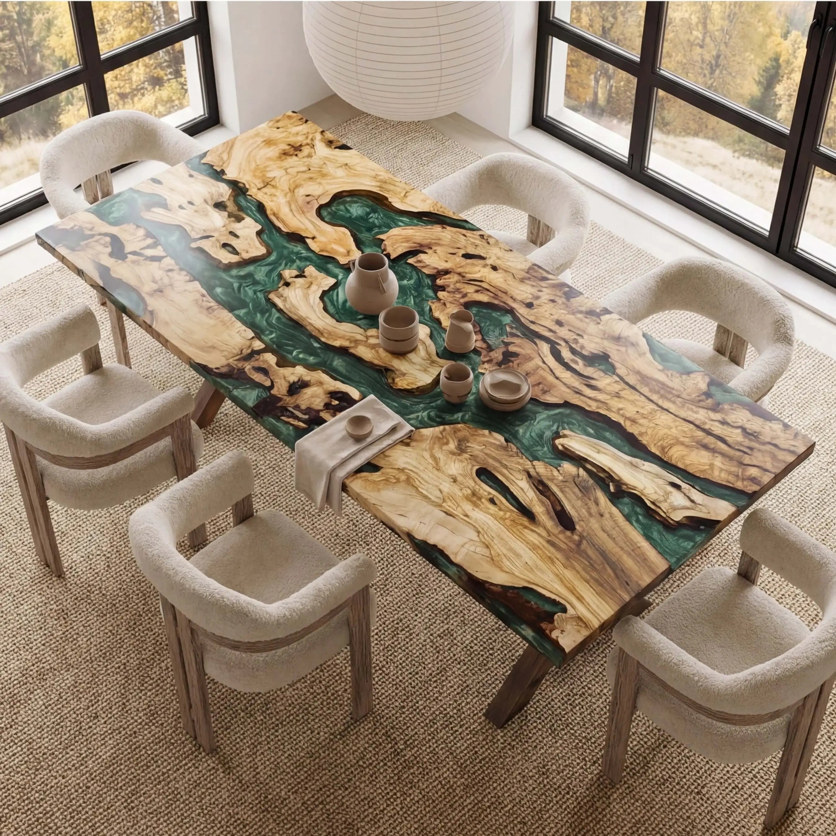 Custom-Olive-Epoxy-Resin-River-Table-Pearl-Green-TRT-63-19