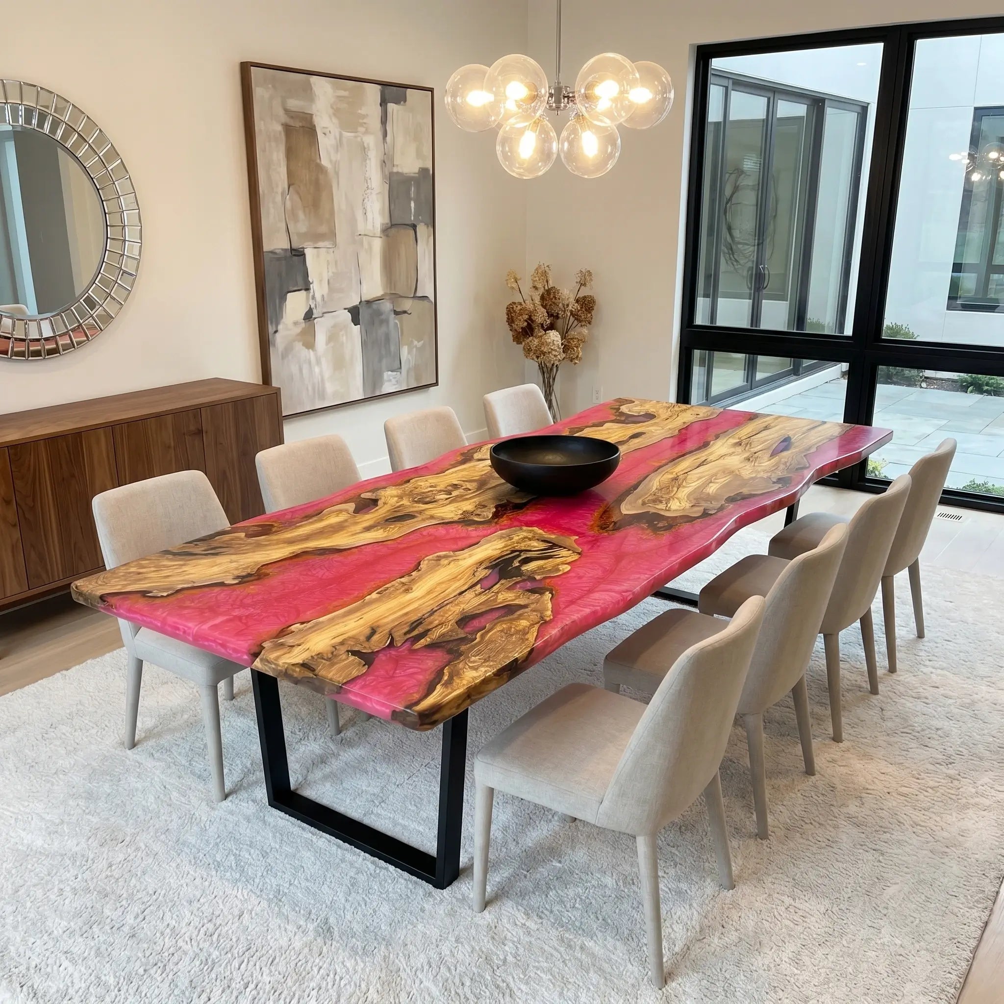 Custom-Olive-Epoxy-Resin-River-Table-Pink-Resin-ERB-82-18