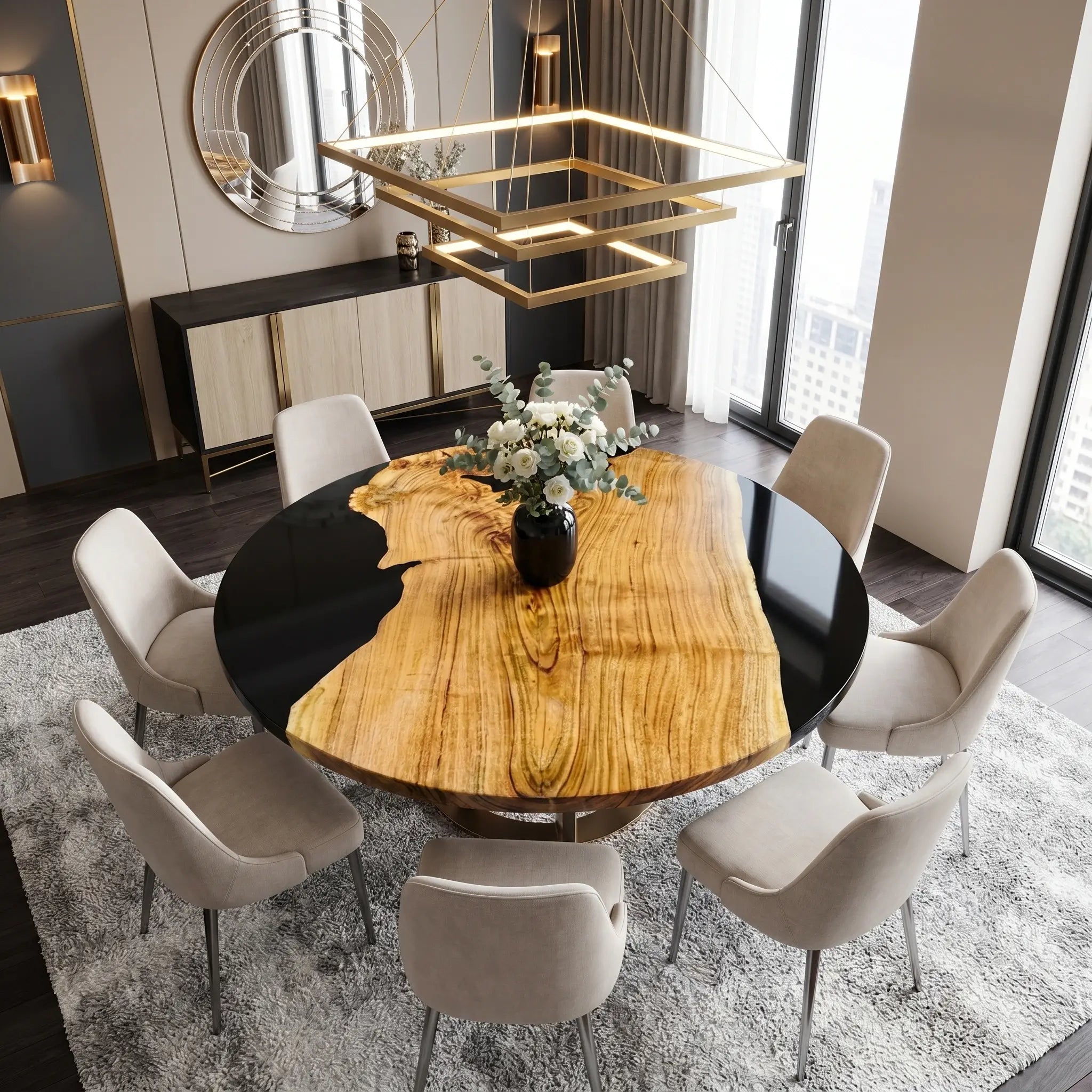 Custom-Olive-Epoxy-Resin-Round-Coffee-Table-Black-Resin-ERT-74-18