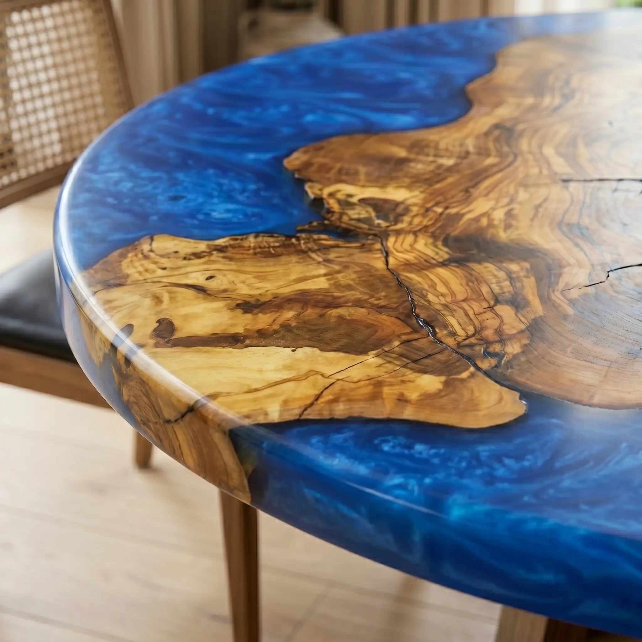 Custom-Olive-Epoxy-Resin-Round-Coffee-Table-Blue-Resin-ERK-59-20