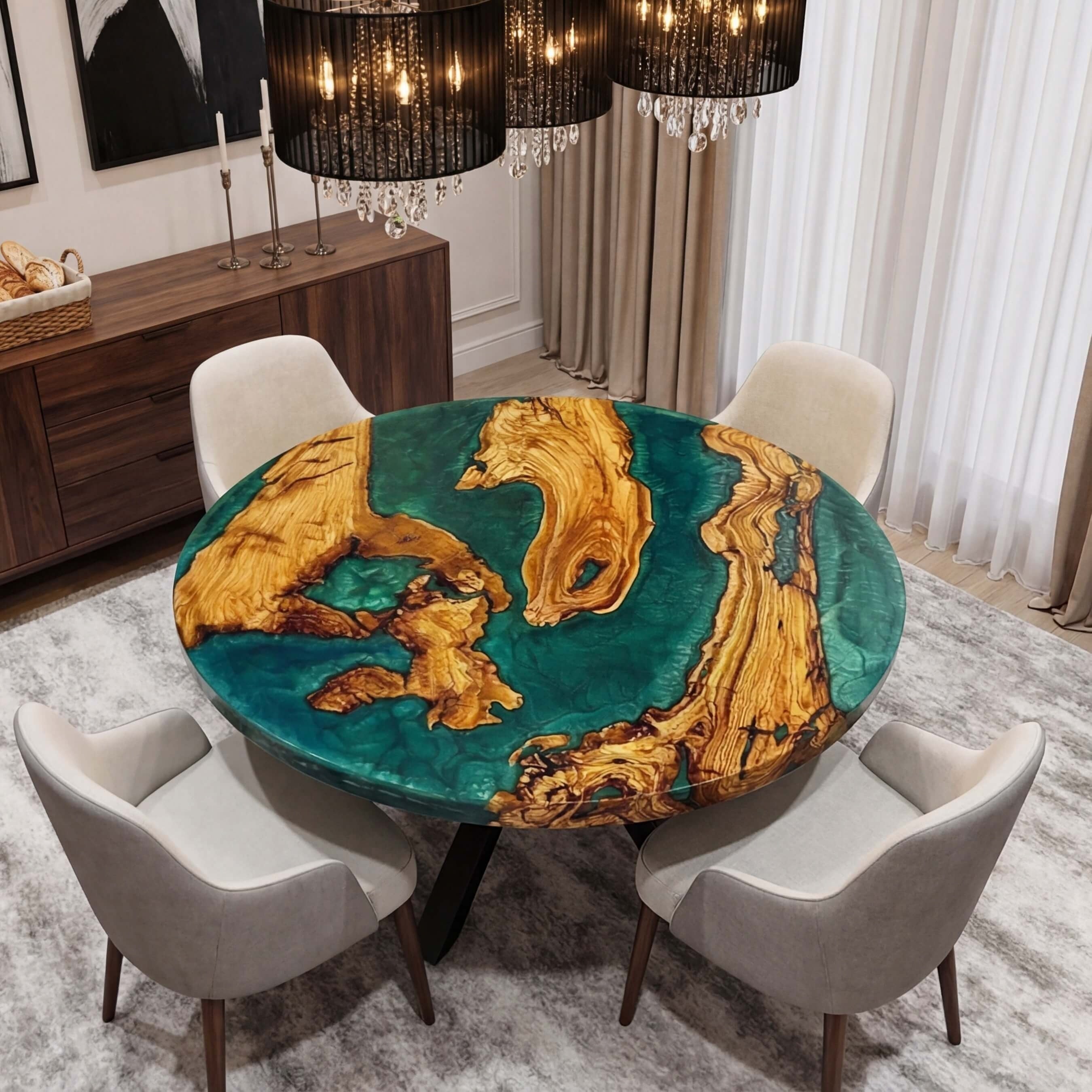 Custom-Olive-Epoxy-Resin-Round-Coffee-Table-Blue-Resin-ERT-77-19