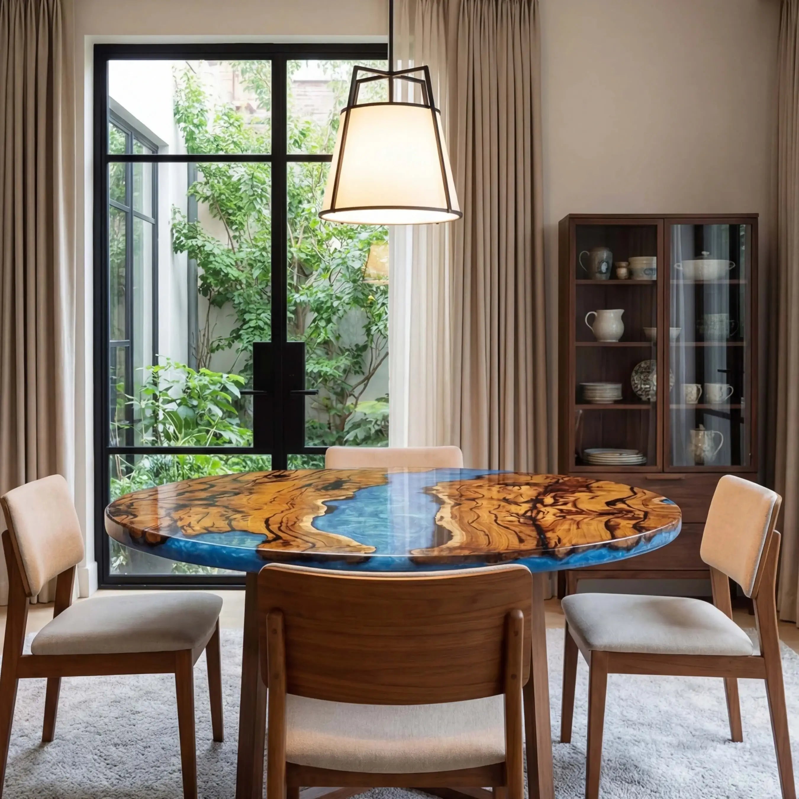 Custom-Olive-Epoxy-Resin-Round-Coffee-Table-Blue-Resin-ERT-80-22